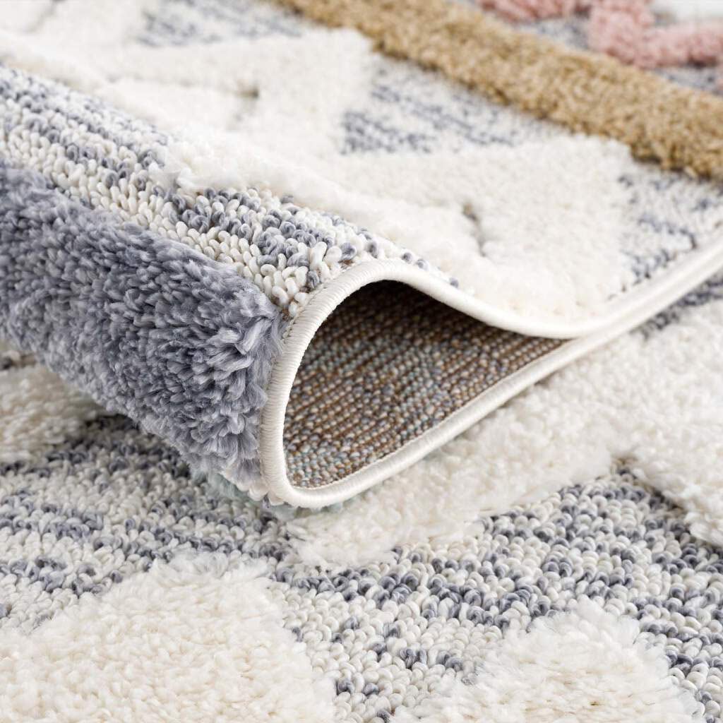 Rauten-Design, rund, weich, Hochflor-Teppich Carpet »Focus 3013«, City BAUR Boho-Teppich, besonders | 3D-Effekt