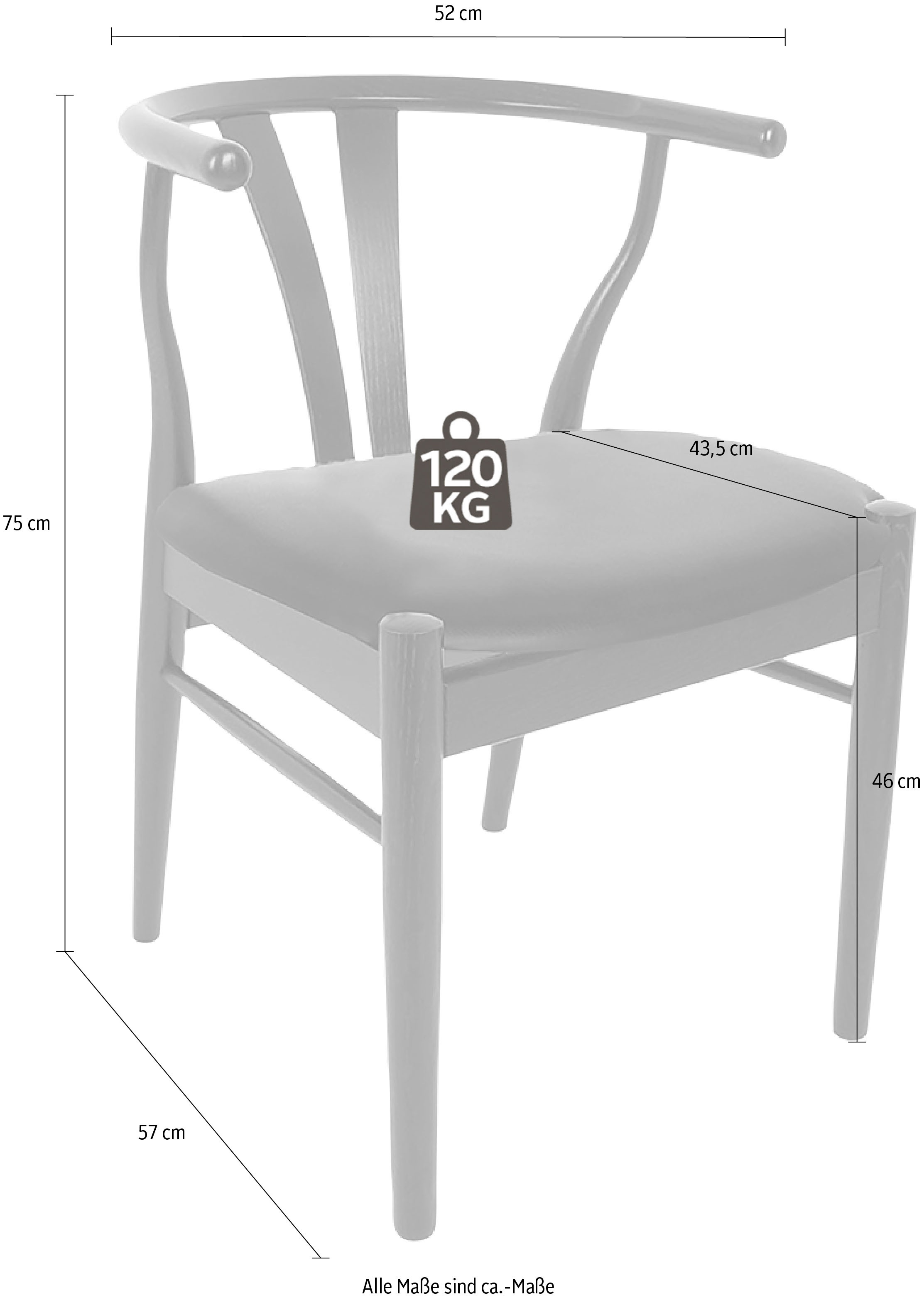 Hammel Furniture Holzstuhl »Findahl by Hammel Mette«, (Set), 2 St., Massivholz, mit Sitz aus Leder