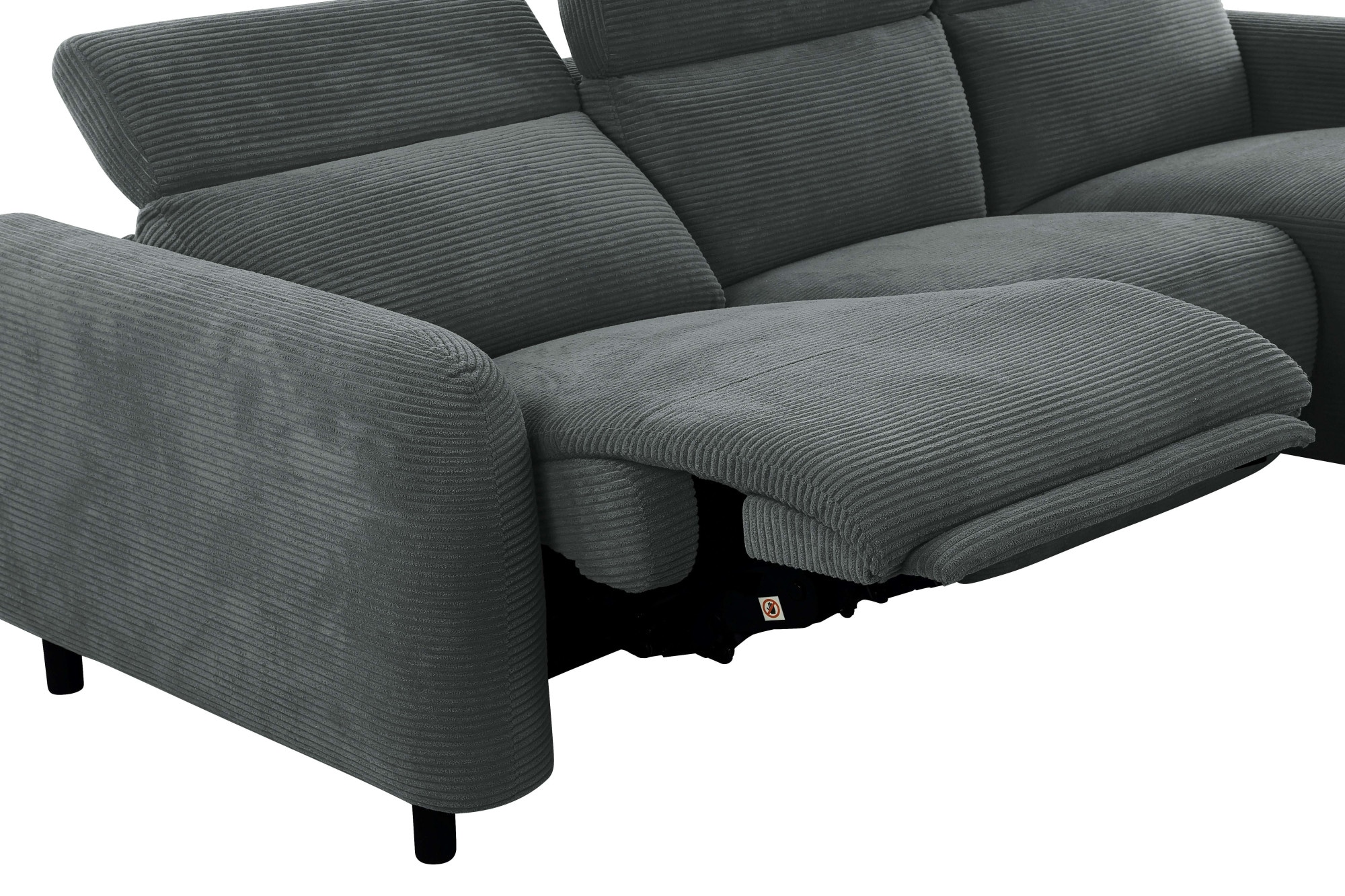 Home affaire Ecksofa »SKAANE Struktur, L-Form, 274 cm, manuelle u. elektrische Funktion,«, Kopfteilverstellung, Relax-und Liegefunktion, Federkernpolsterung