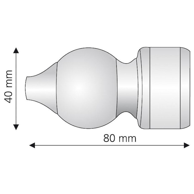 Liedeco Gardinenstangen-Endstück, (Set, 2 St.), für Gardinenstange Ø 28 mm  kaufen | BAUR