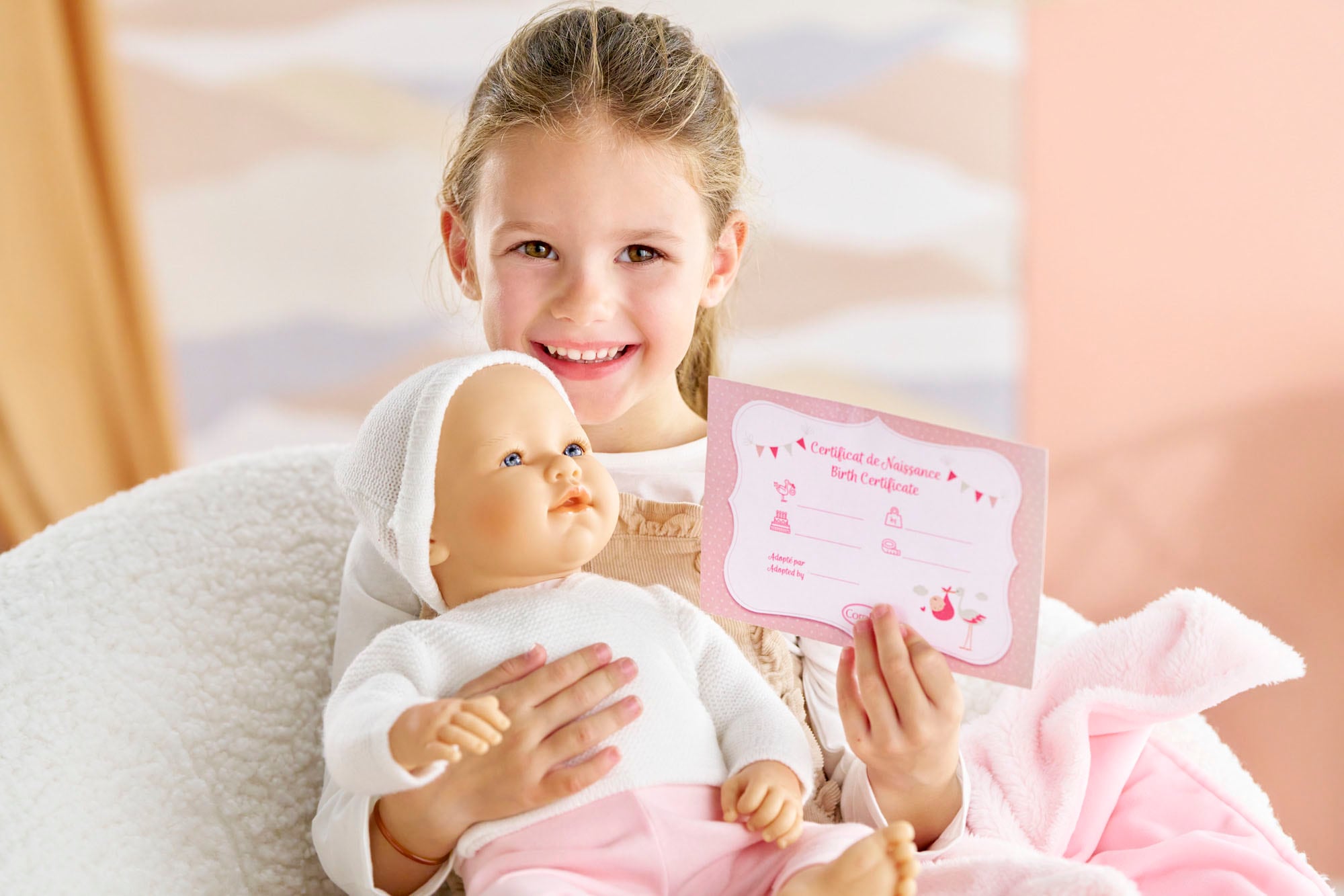Corolle® Babypuppe »Mon Grand Poupon Rose Newborn«, mit Vanilleduft