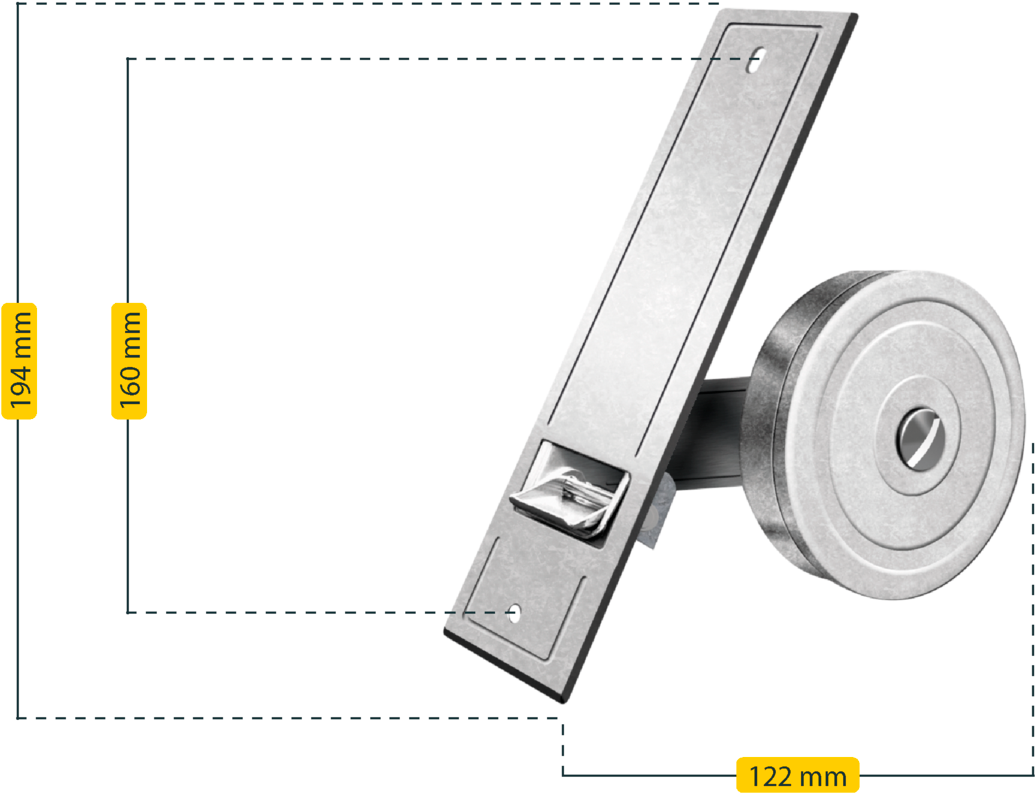 SCHELLENBERG Einlass-Gurtwickler »für das Rollladensystem Maxi, Lochabstand 16 cm, Unterputz-Montage«, für Rollladengurte mit 23 mm Breite