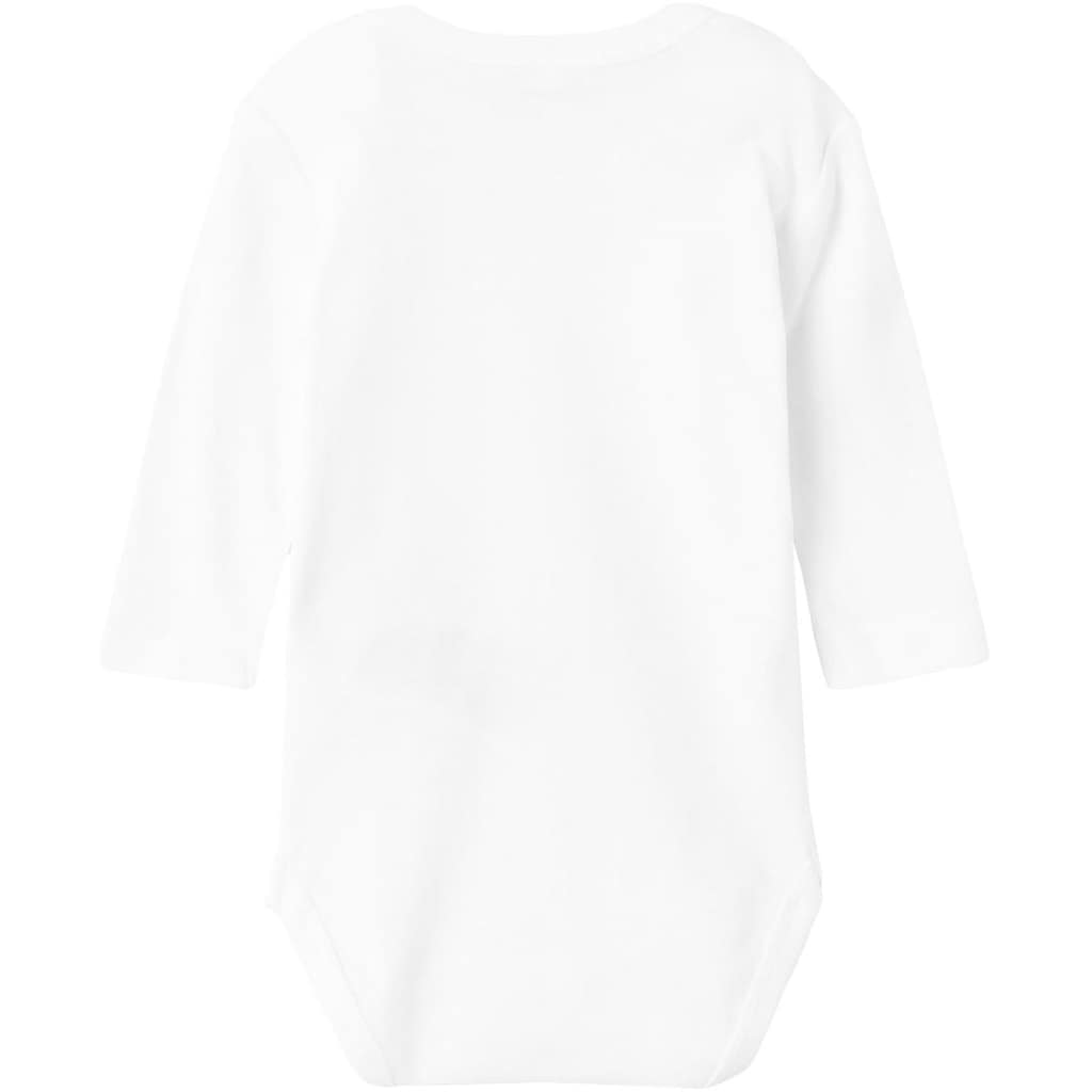 Name It Schlafanzug »NBNBODY 2P LS SOLID WHITE NOOS«, (Set, 2 tlg.)