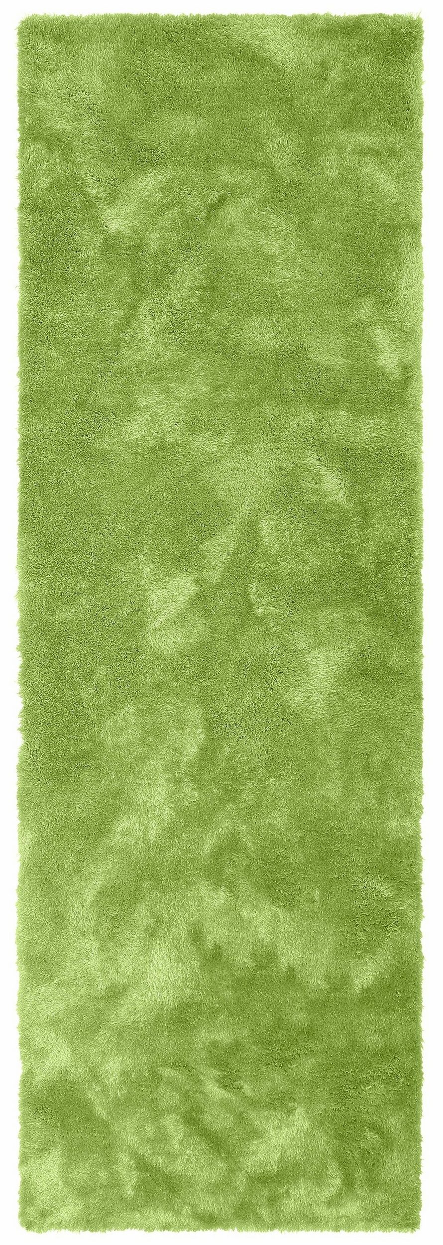 Hochflor-Läufer BRUNO BANANI "Dana Teppich, Kundenliebling" Gr. 19, grün (olivgrün), B:80cm H:30mm L:500cm, Kunstfaser, Teppiche, Brücke, uni, weich, Mikrofaser, Diele, Flur, Wohnzimmer, Schlafzimmer