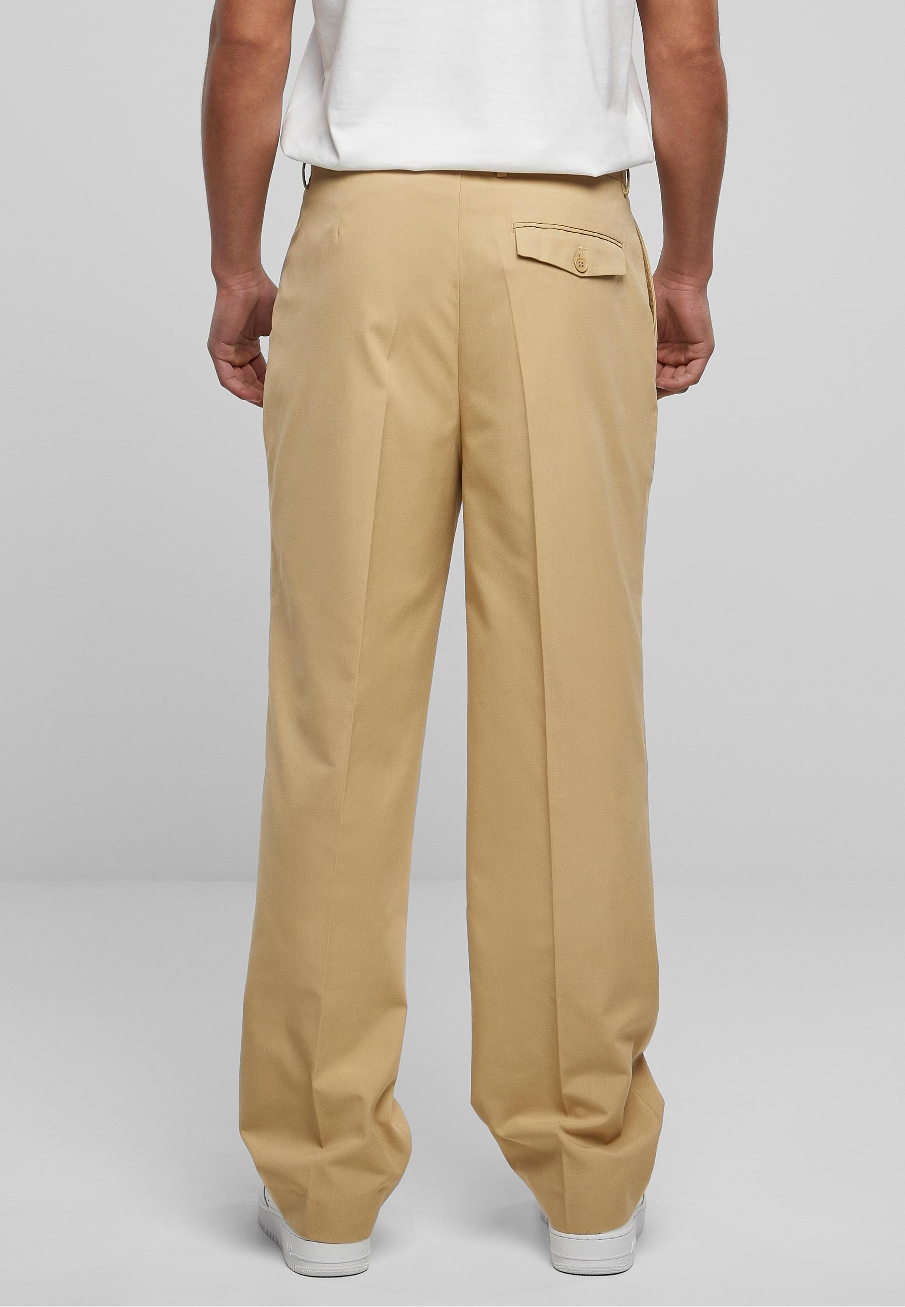 URBAN CLASSICS Stoffhose »Urban Classics Herren Straight Pleat-Front Trousers«, (1 tlg.)