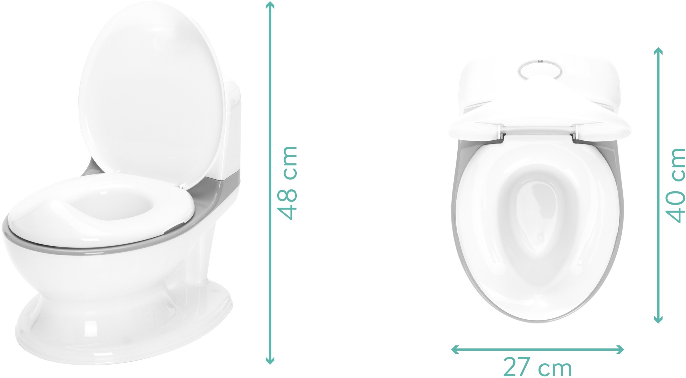 Fillikid Töpfchen »Mini Toilette, weiß/grau«, inkl. Sound- und Lichteffekte
