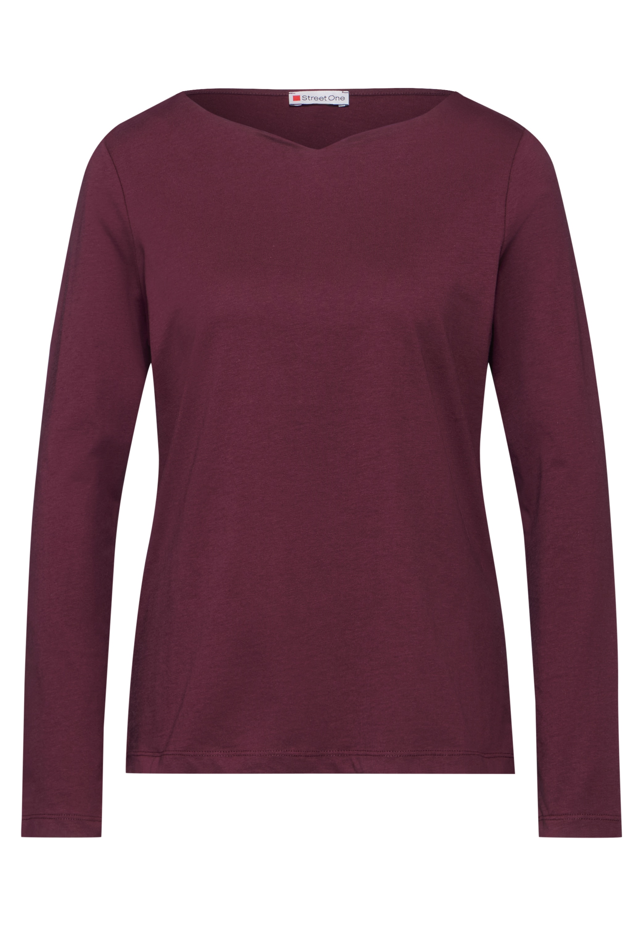 STREET ONE Langarmshirt, aus reiner Baumwolle