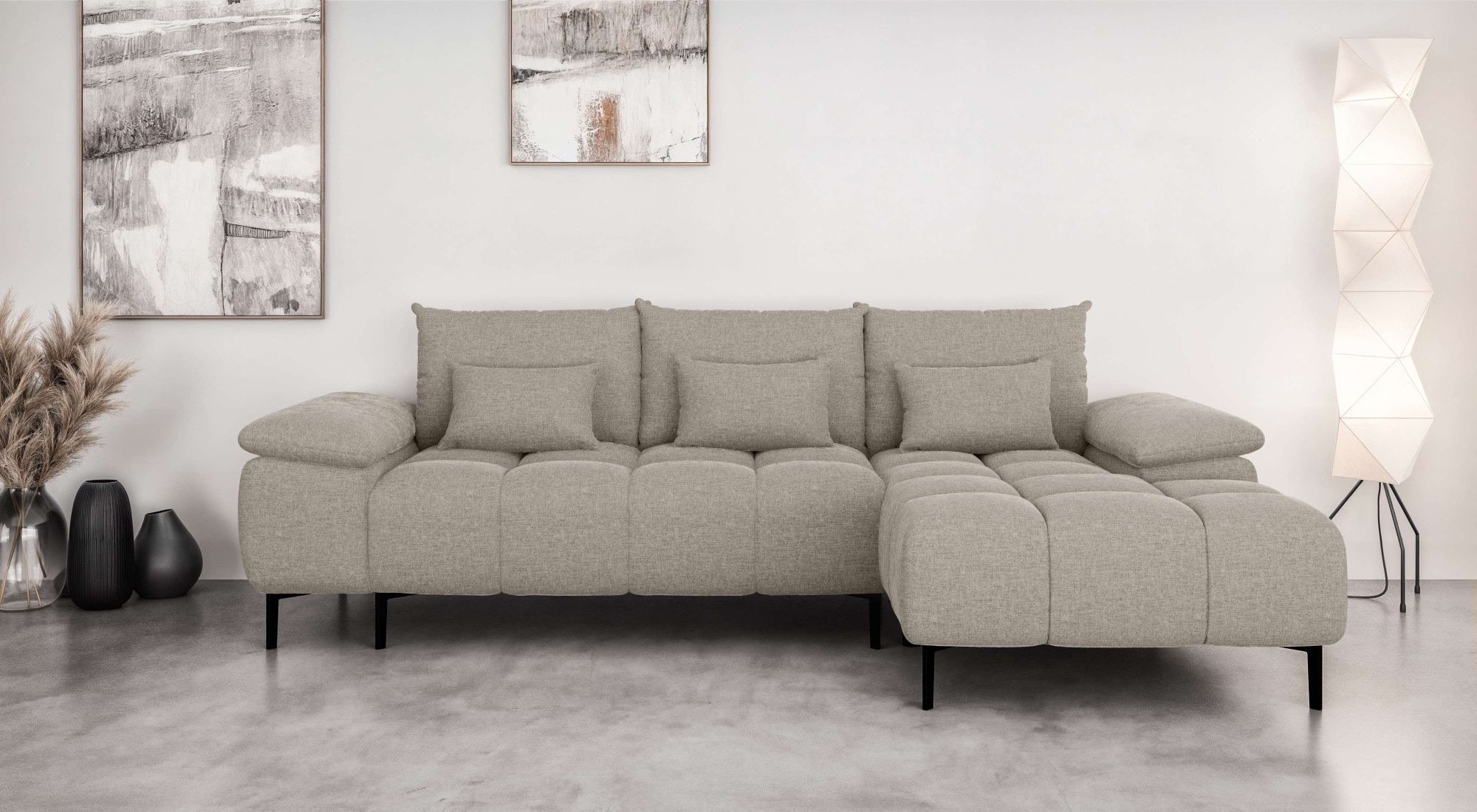 Home affaire Ecksofa "DROMARA Schlafsofa mit Bettkasten, Maße: B/T/H 277/14 günstig online kaufen