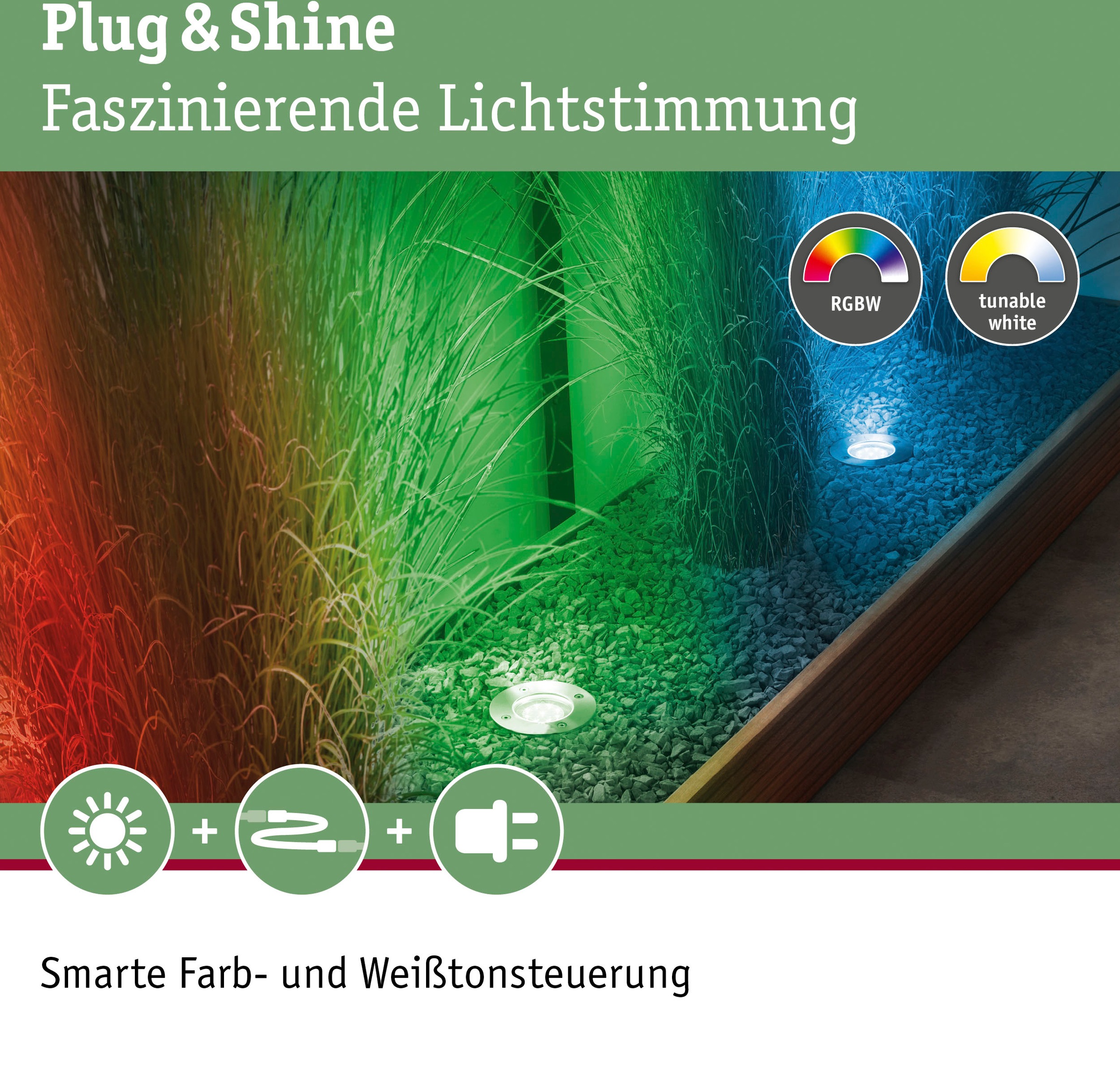 3 | LED IP65 »Plug RGBW Paulmann BAUR ZigBee flammig-flammig, & Shine«, Einbauleuchte 24V