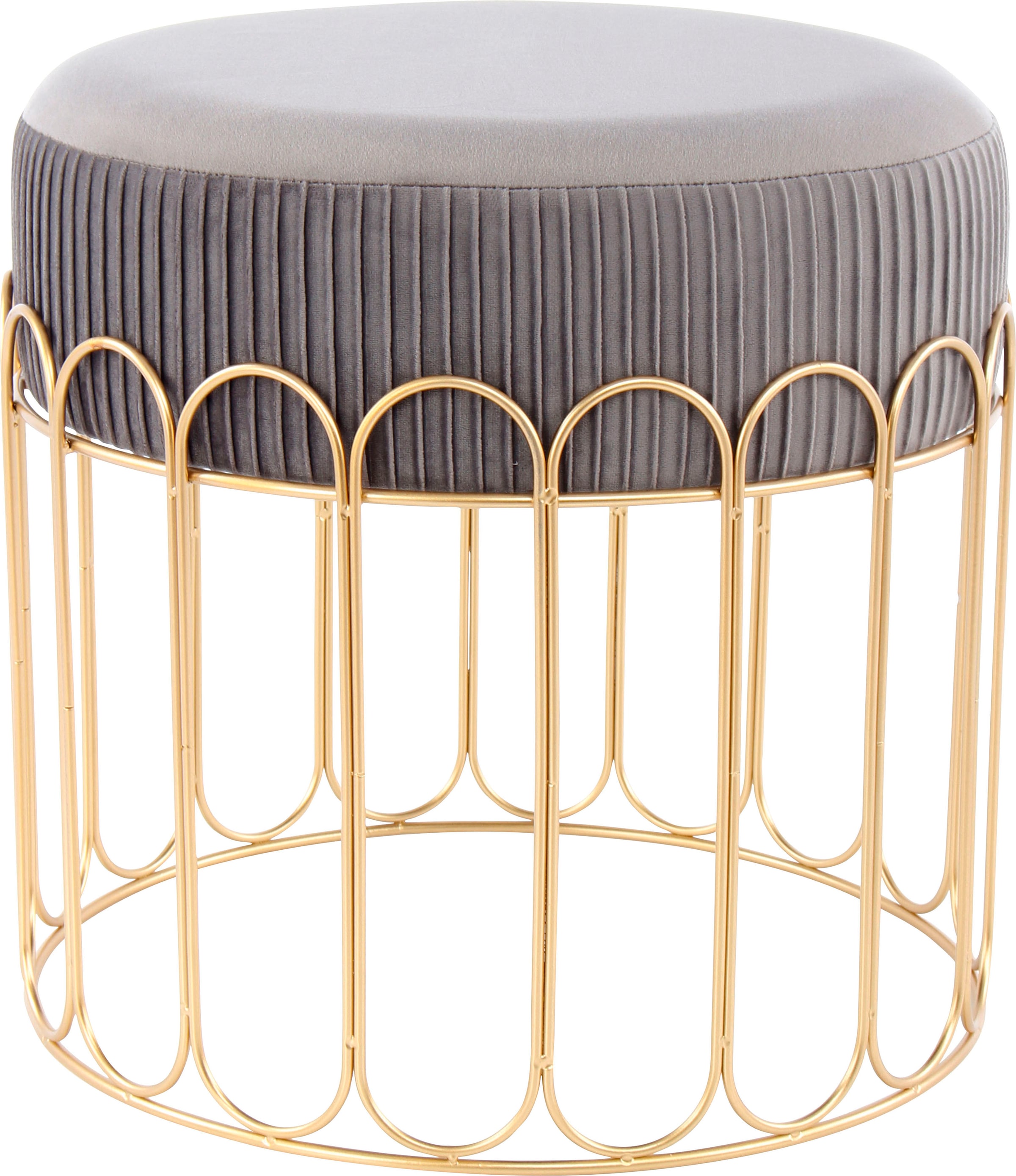Kayoom Sitzhocker »Hocker Cleopatra 425, Design-Hocker Sitzfläche weich gepolstert«, (1 St.), samtweich, dekorativ, elegantes Design, edle Optik