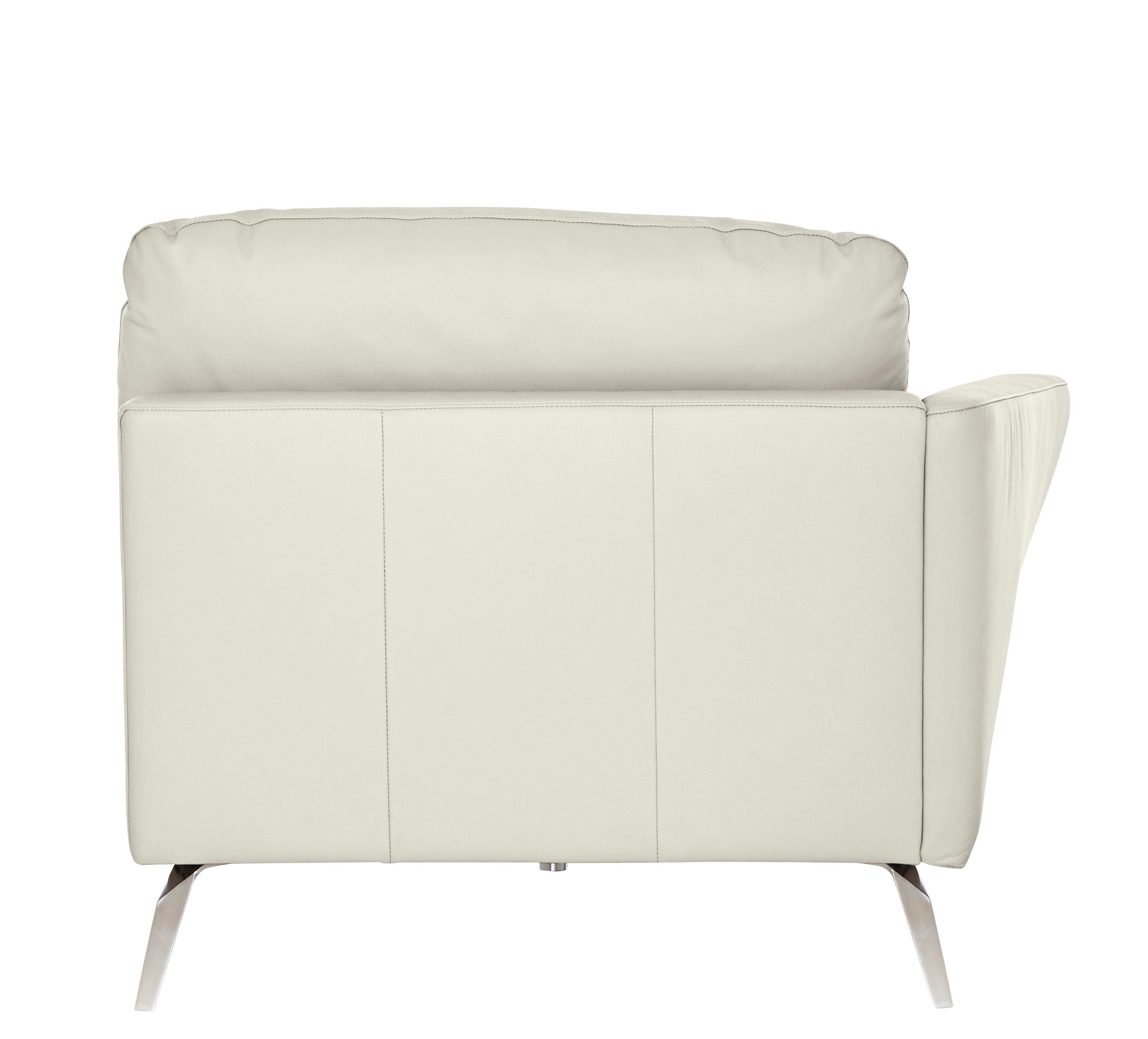 W.SCHILLIG Chaiselongue »softy«, mit dekorativer Heftung im Sitz, Füße Chrom glänzend