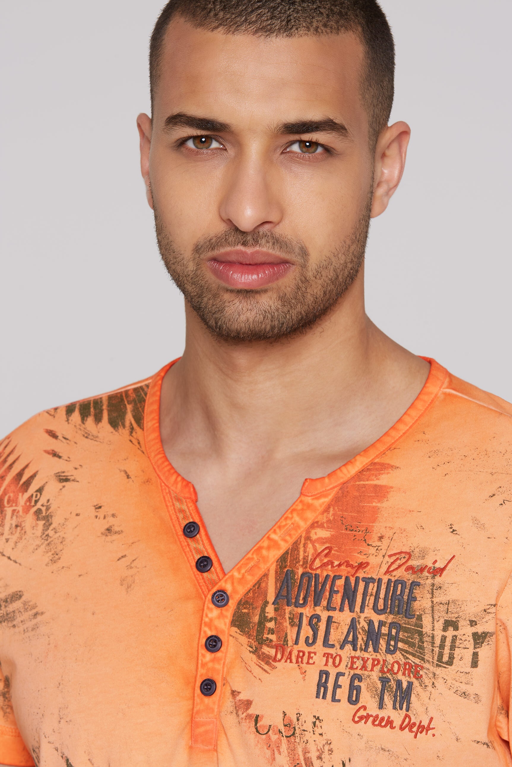 CAMP DAVID Rundhalsshirt, aus Baumwolle