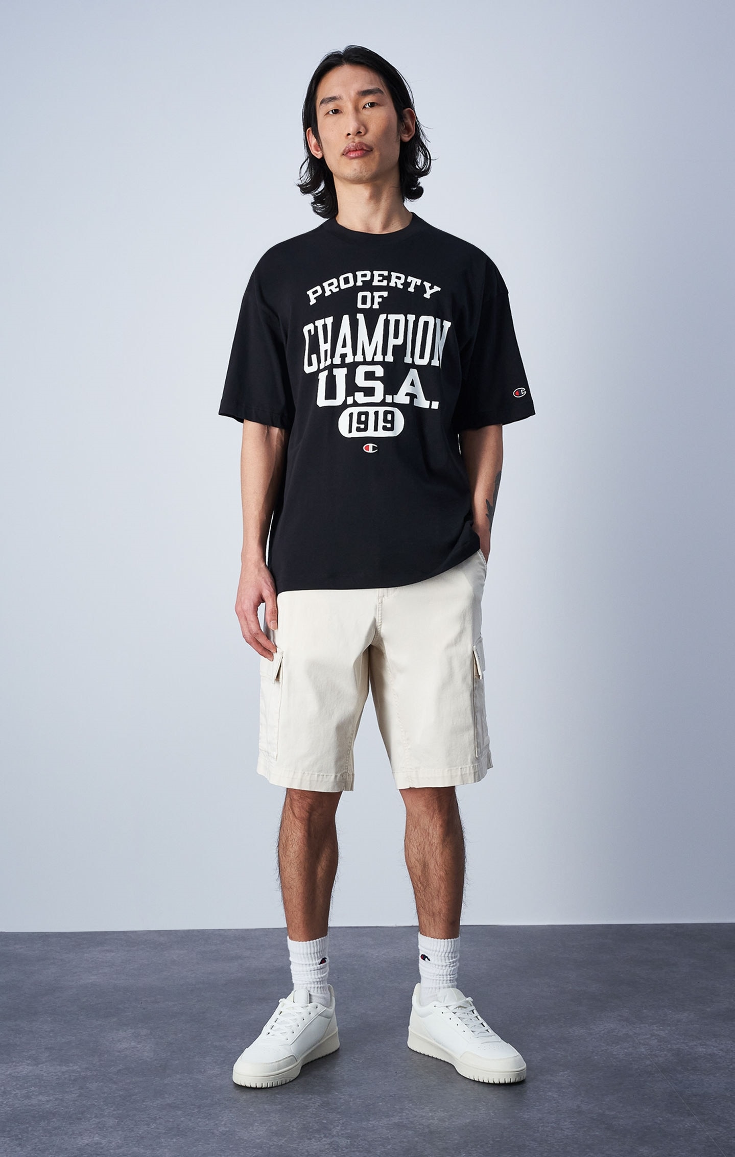 Champion Bermudas »Bookstore Stretch Twill Bermuda«, mit Cargo-Taschen