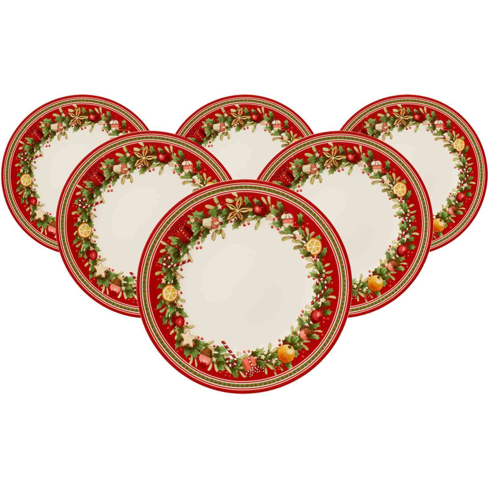 Villeroy & Boch Speiseteller "Speiseteller Winter Bakery Delight ø 27, 4 Cm 6er Set Bunt"