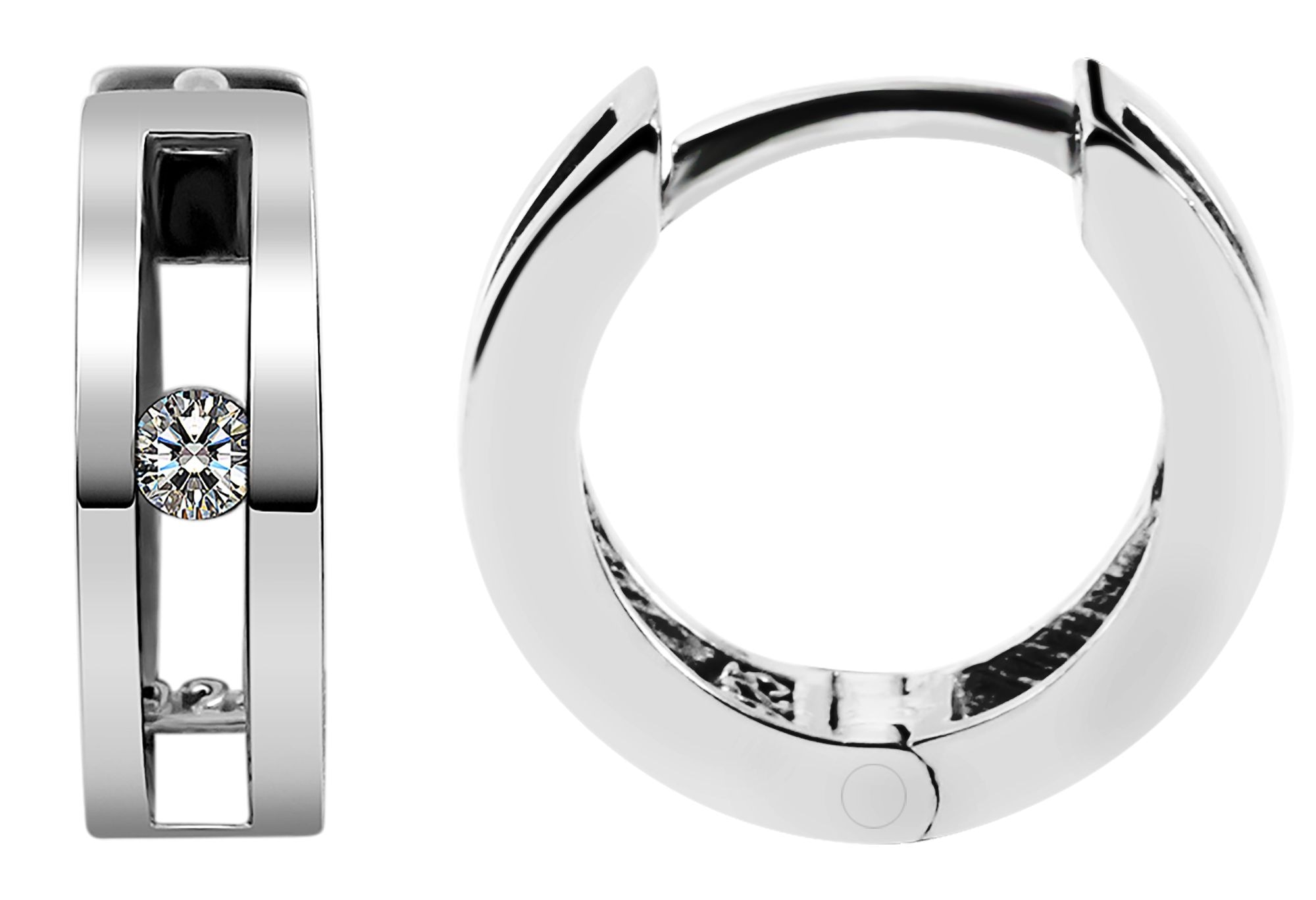 Adelia´s Klappcreolen »Damen Ohrringe – Klappcreole aus 925 Silber mit Zirkonia« Zum Verschenken an Menschen, die Ihnen am Herzen liegen