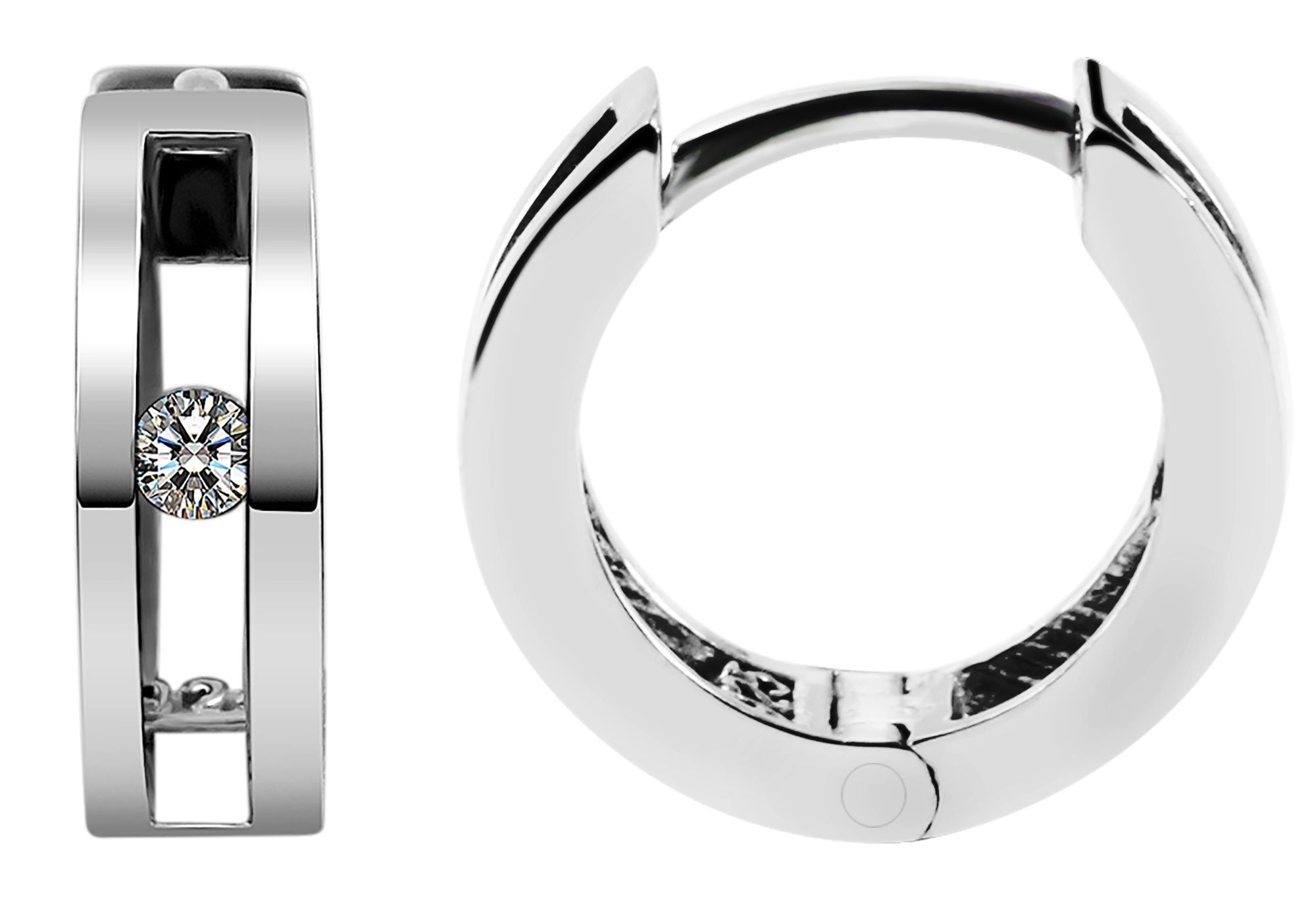 Adelia´s Klappcreolen "Damen Ohrringe – Klappcreole aus 925 Silber mit Zirk günstig online kaufen