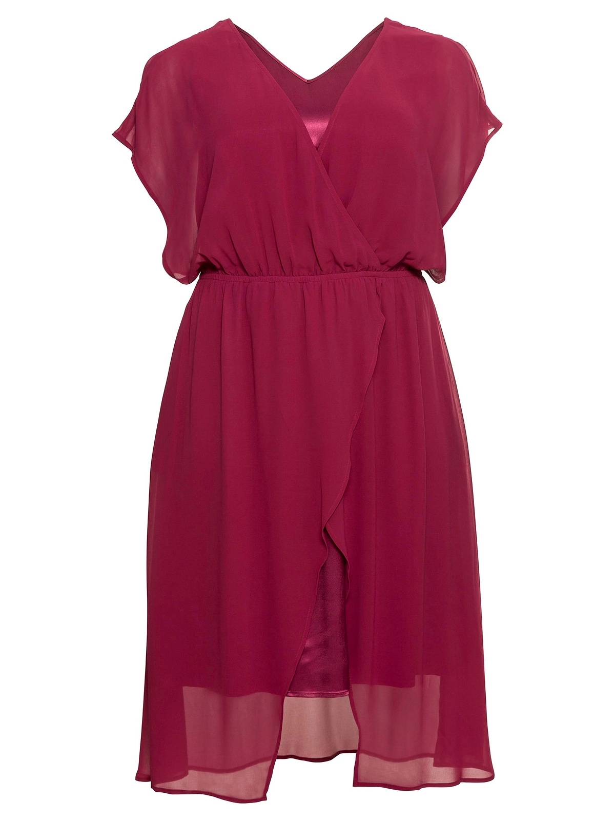 Sheego Abendkleid »Große Größen«, im 2-in-1-Look, in Wickeloptik