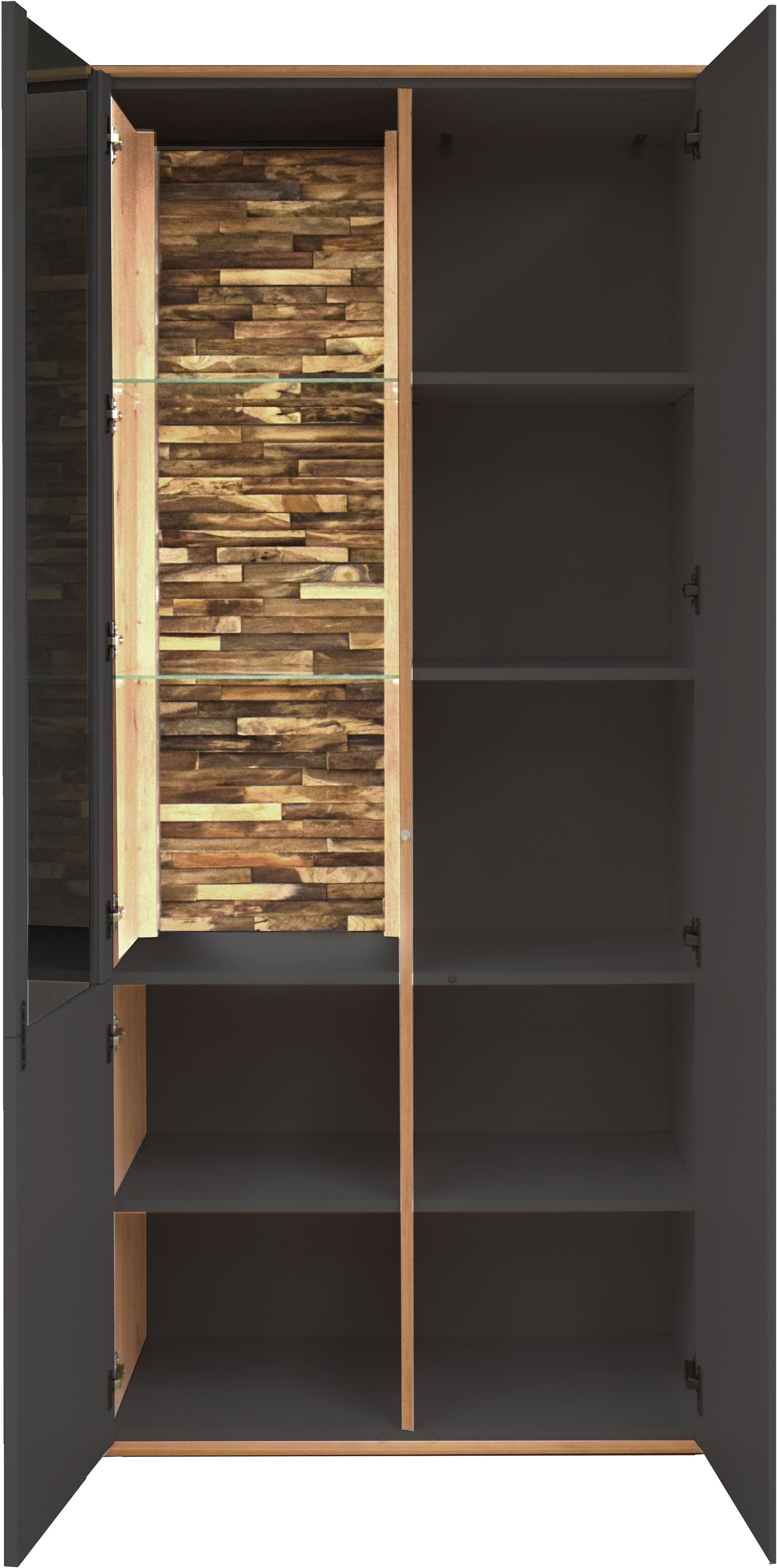 Mäusbacher Vitrine »Faro«, Faro Vitrinenschrank B 81 cm, inkl. Beleuchtung, Push to open Funktion