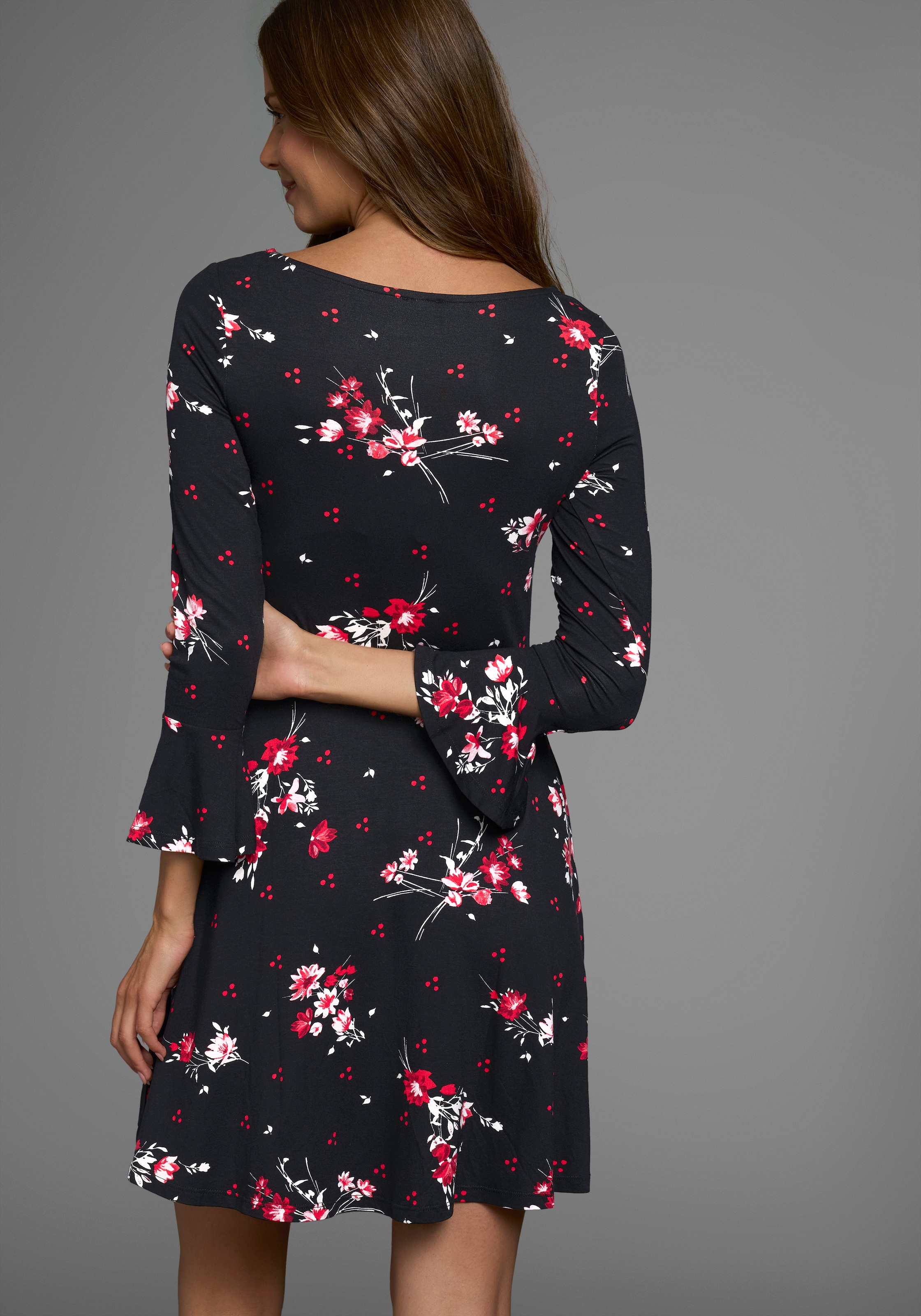 Laura Scott Jerseykleid, festliche Anlässe, langes Kleid, elegant, aus Viskosemischung
