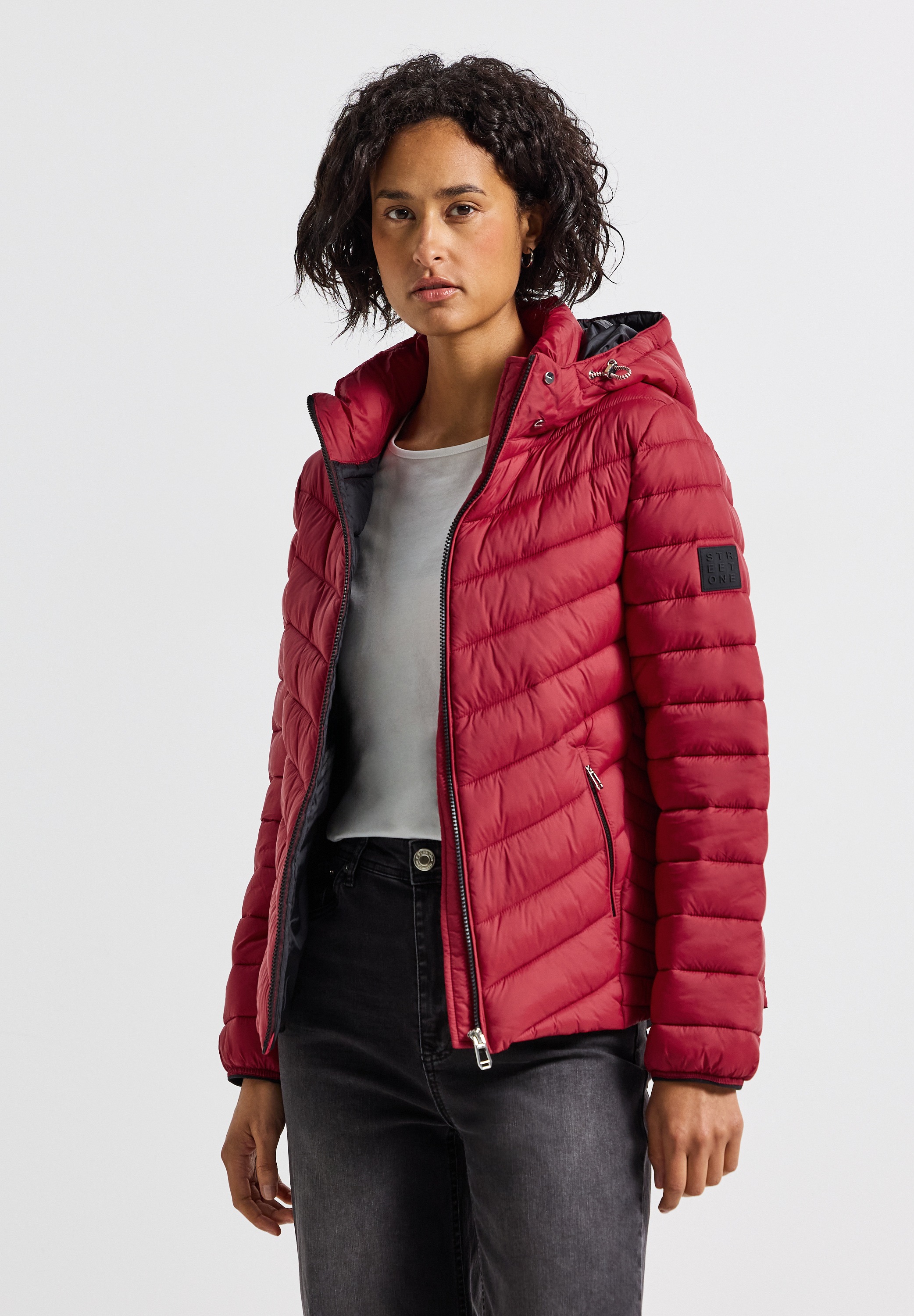 STREET ONE Steppjacke, mit Kapuze, mit Kapuze mit Gummizug günstig online kaufen