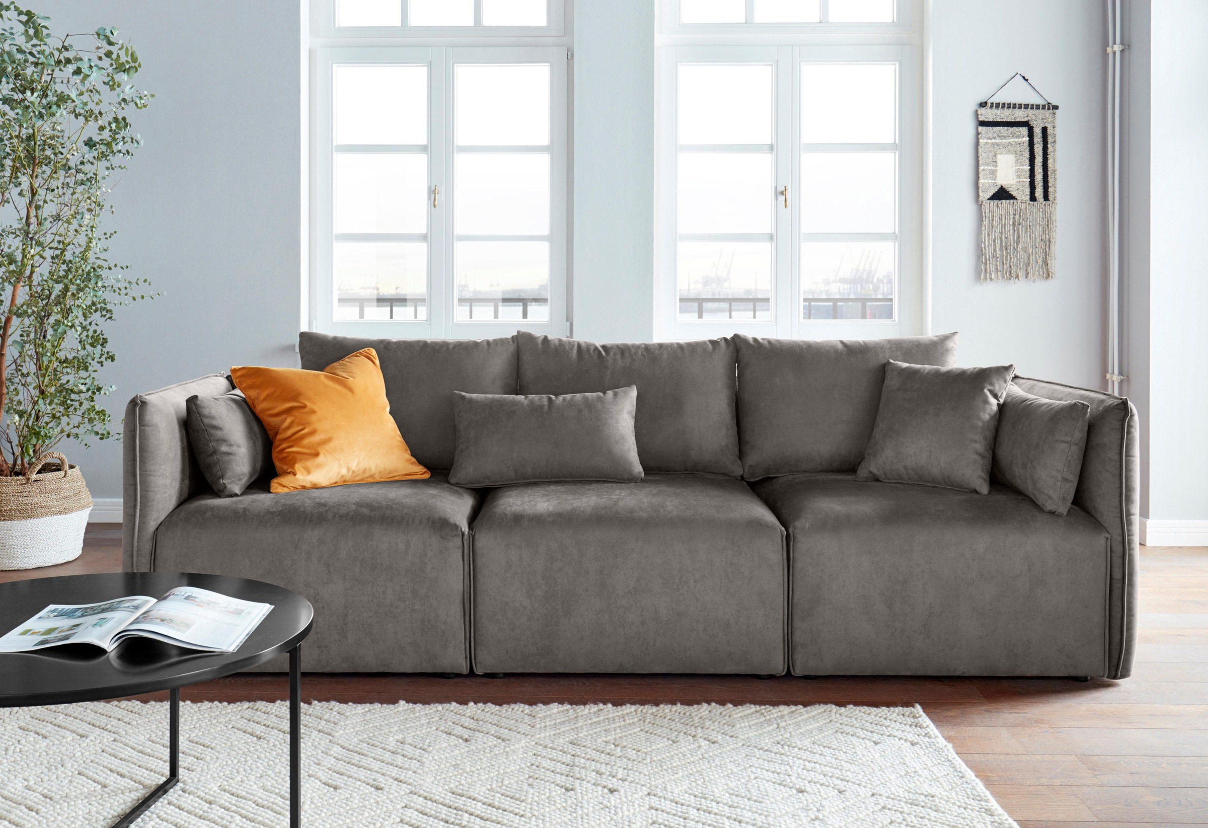 OTTO home 3-Sitzer "Nöre" 3 Teile, in vielen Bezugsqualitäten und Farben s. günstig online kaufen