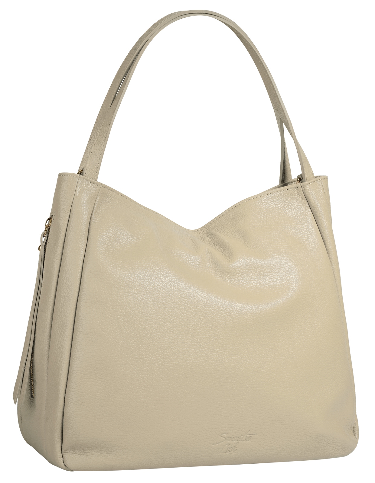 Samantha Look Umhängetasche echt Leder, Made in Italy