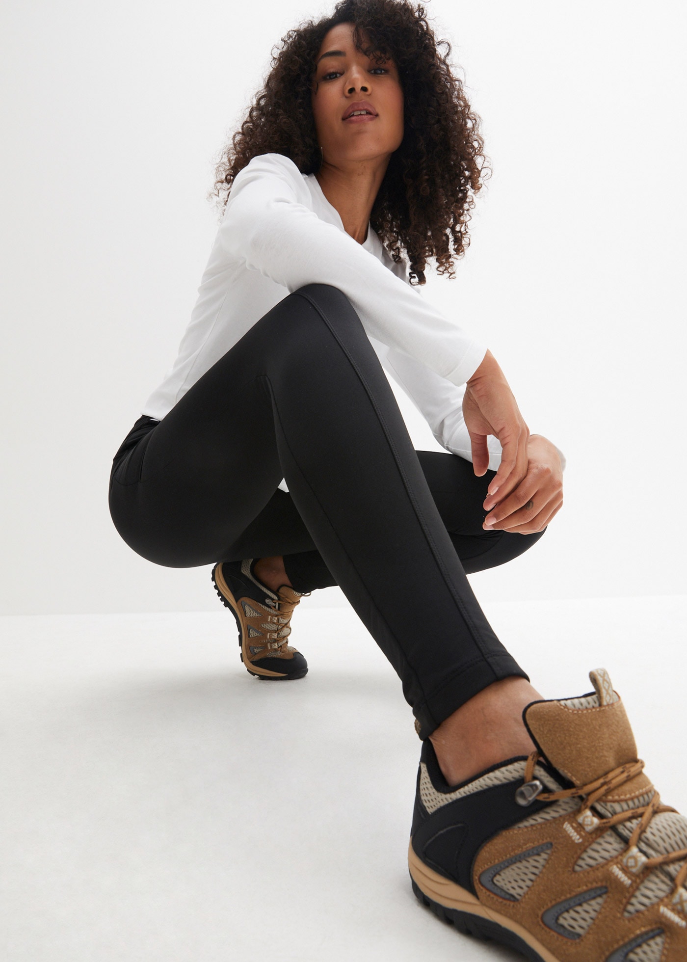 bonprix Thermoleggings  mit Fleece-Futter, schnelltrocknend, Skinny Fit, mit Taschen