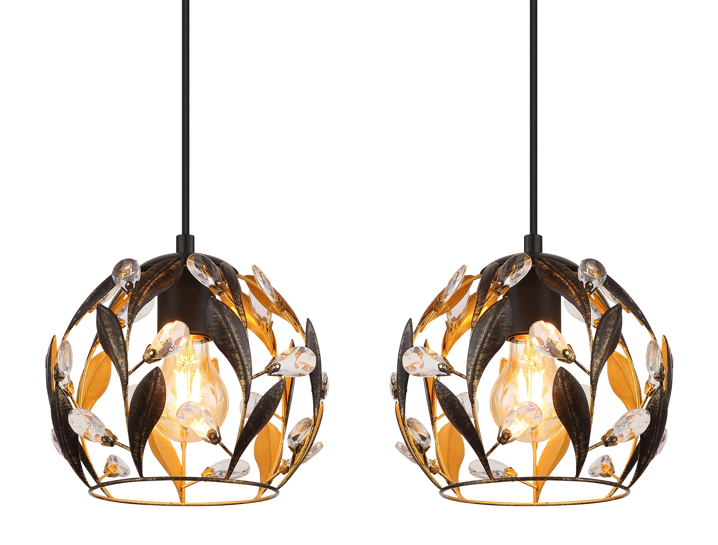 GLOBO LIGHTING Hängeleuchte »MIKA« E27 1 Stk. Hängeleuchte für Esszimmer schwarz gold