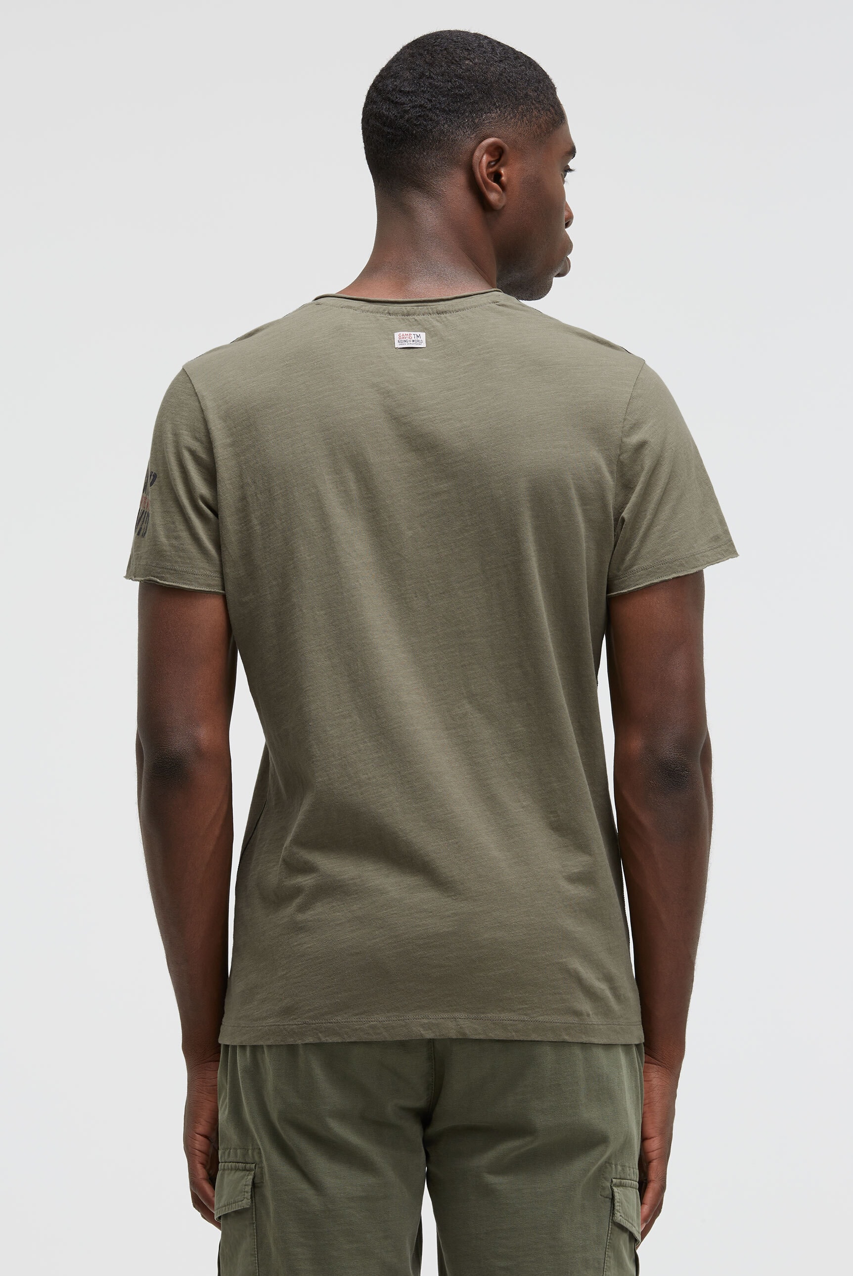 CAMP DAVID V-Shirt, mit offenen Kanten