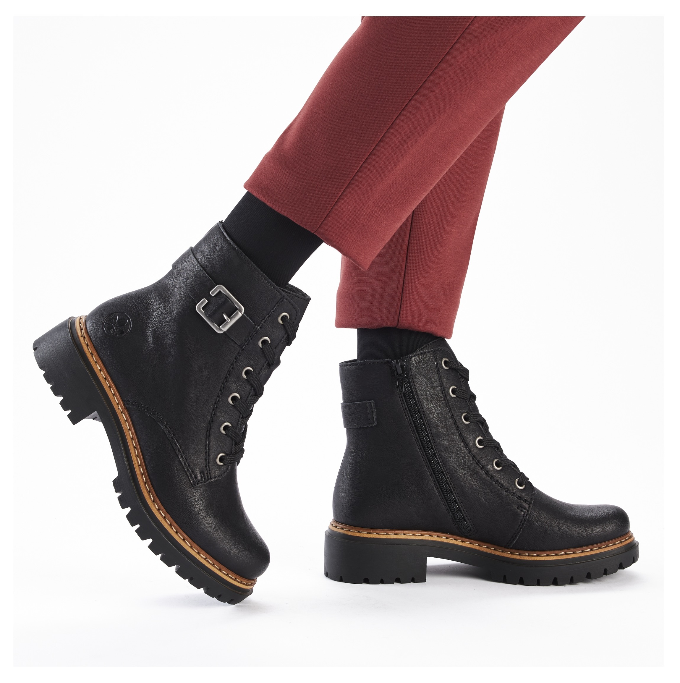 Rieker Schnürboots, Winterstiefel, Boots mit kontrastfarbener Rahmennaht günstig online kaufen