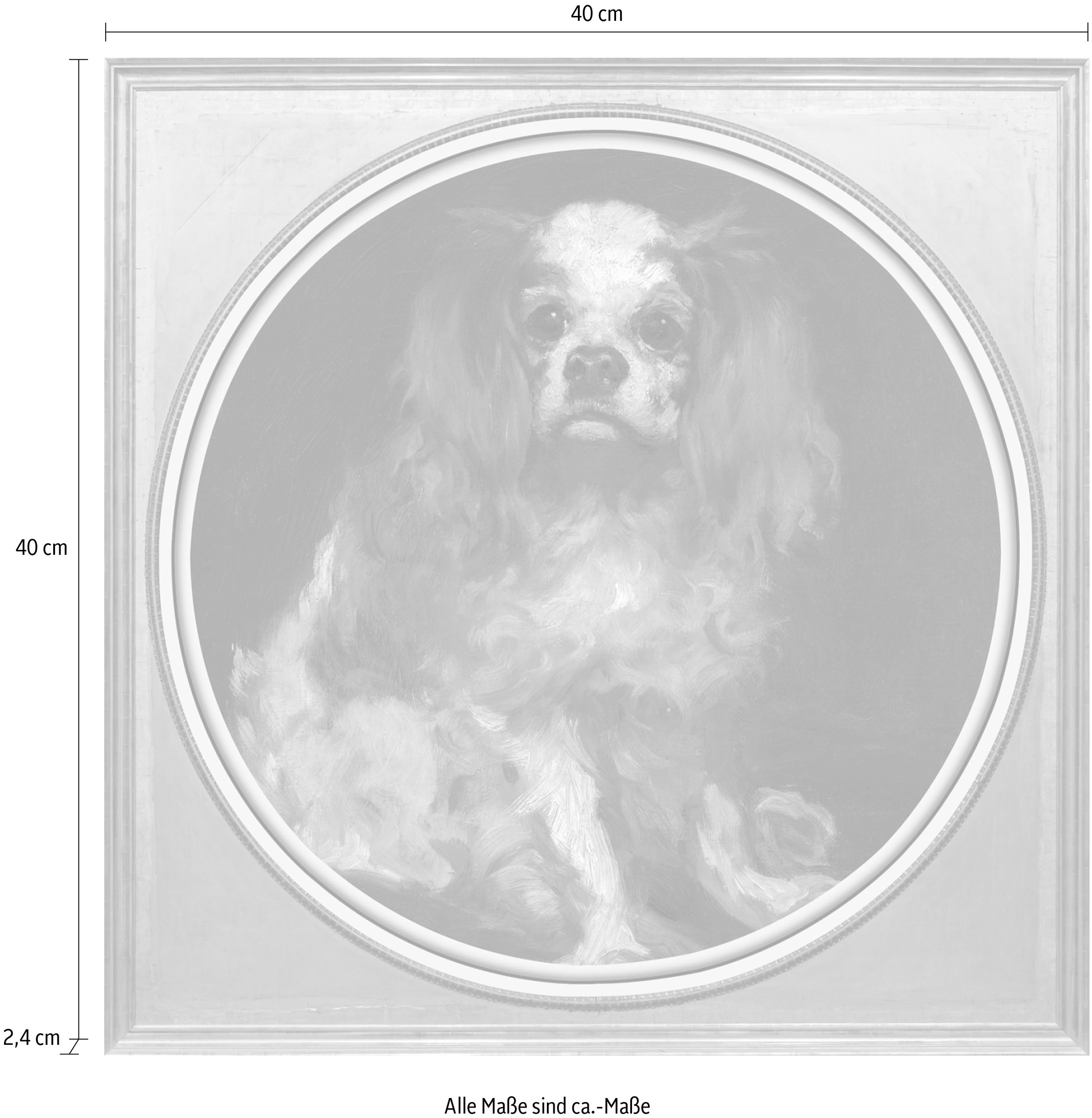 queence Acrylglasbild »Hund«, Haustiere-Gemälde-Kunst-Hund-Hunde-Hundebilder, Fine Art-Print in Galeriequalität