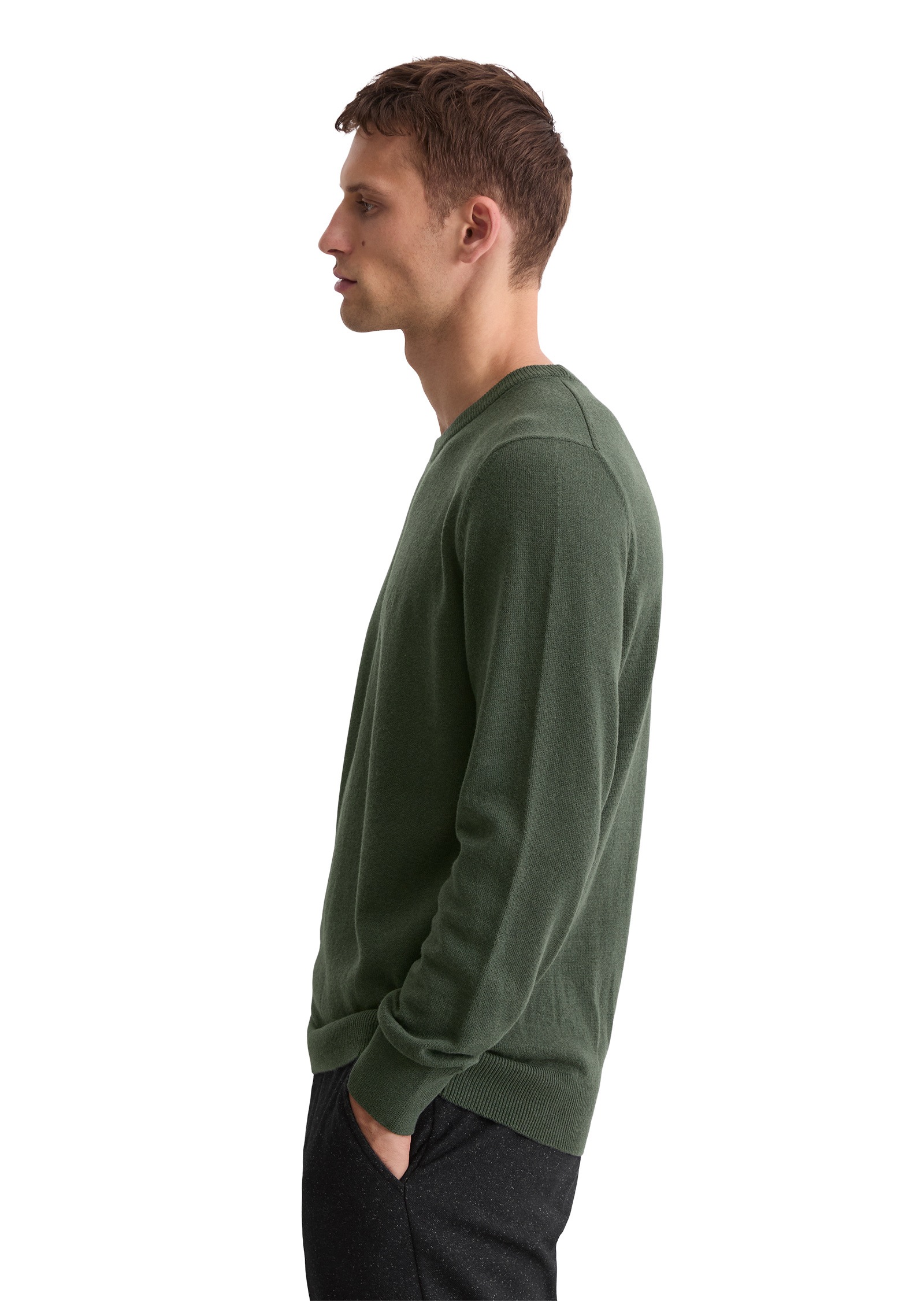 Marc OPolo Rundhalspullover "aus softem Bauwolle-Schurwolle-Mix" günstig online kaufen