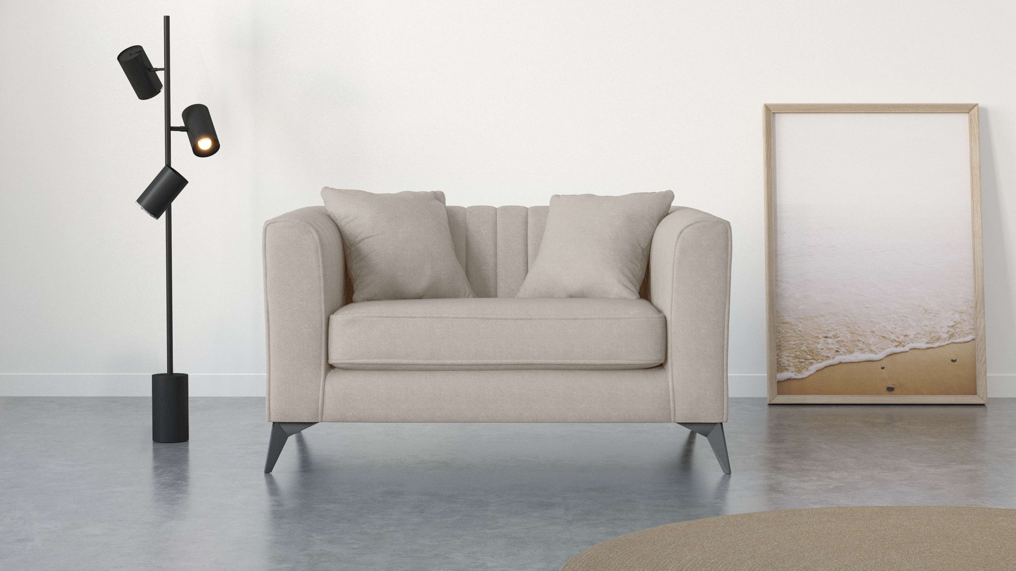 Places of Style Loveseat "MATTHEW B/T/H: 130/86/74 cm Sessel", incl. Zierki günstig online kaufen