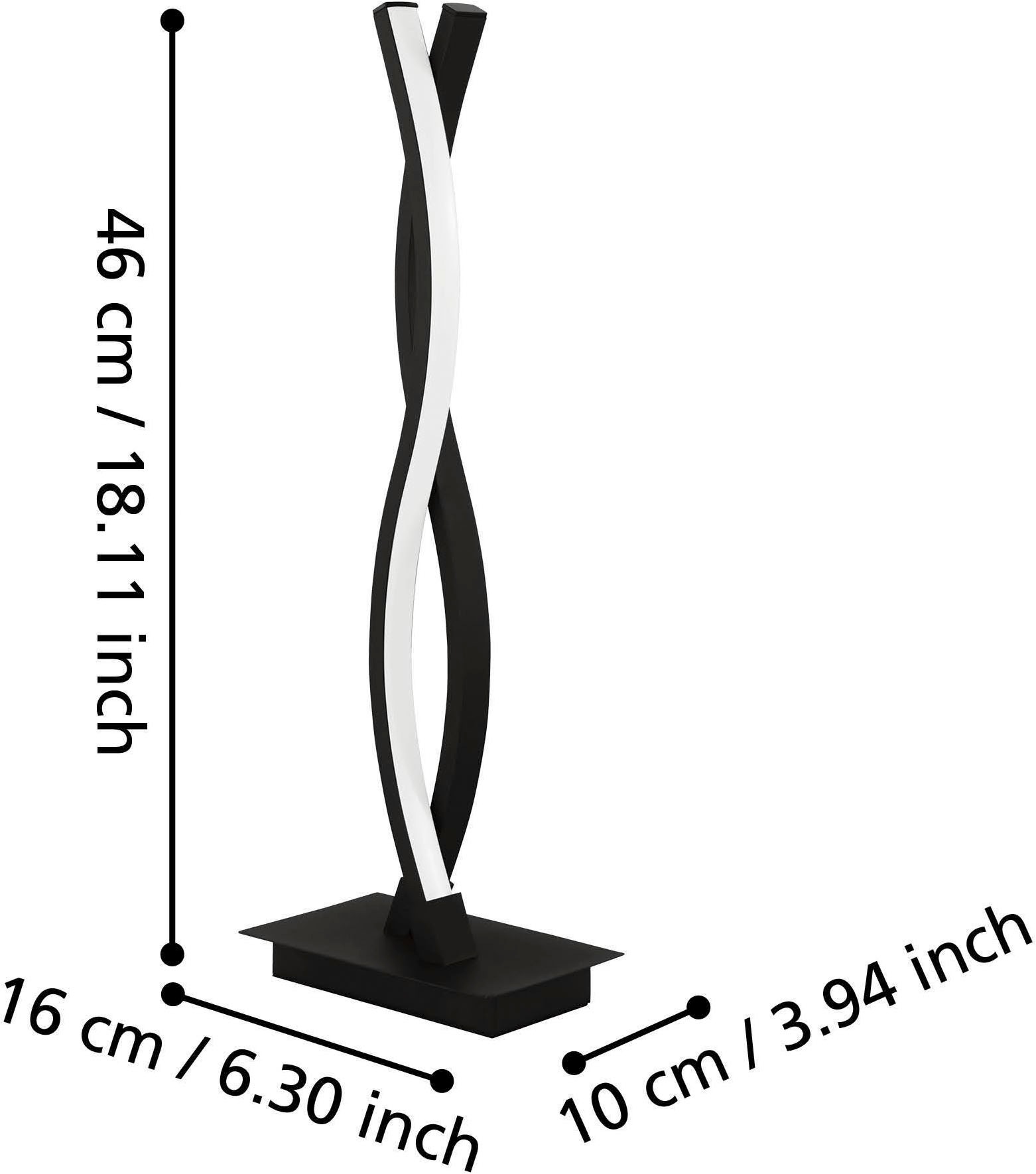 EGLO Tischleuchte »Lasana 3 Tischlampe, Wohnzimmerlampe, Stahl, Aluminum und Kunststoff« LED-Modul 1 Stk. Warmweiß