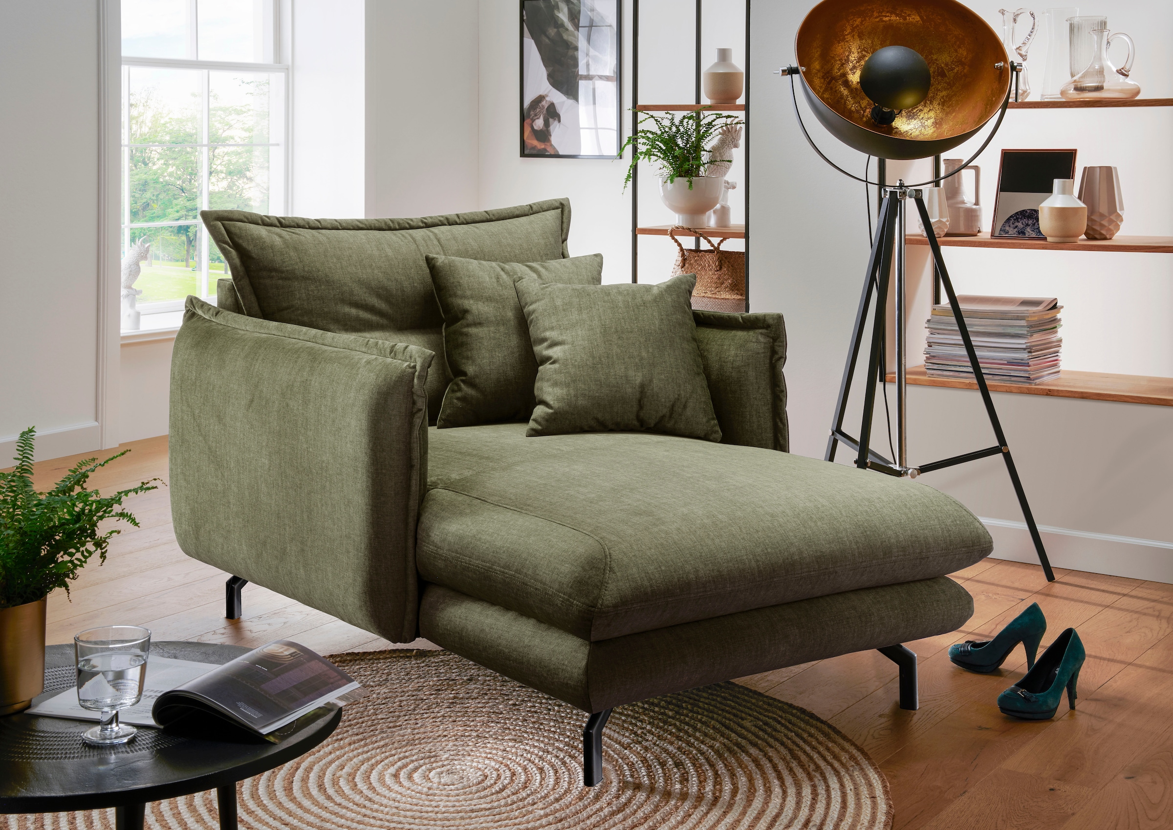 Home affaire Relaxsessel "LAVA Loveseat, modern & bequem, schmale Armlehnen, B/T 111/167cm"