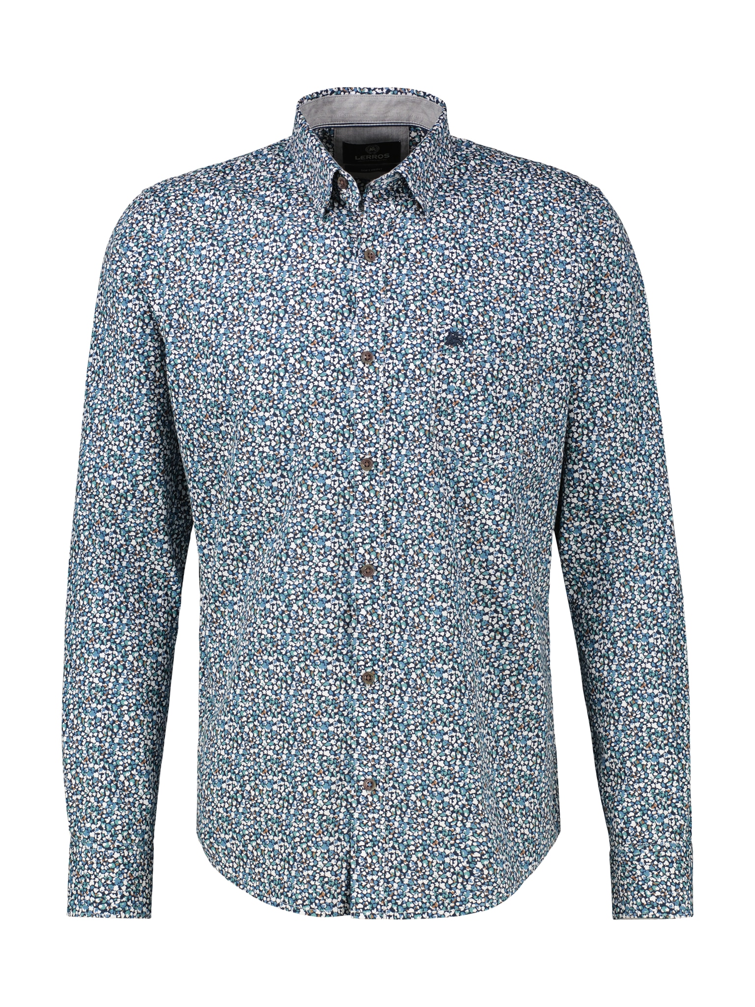 LERROS Langarmhemd, mit All-Over Print