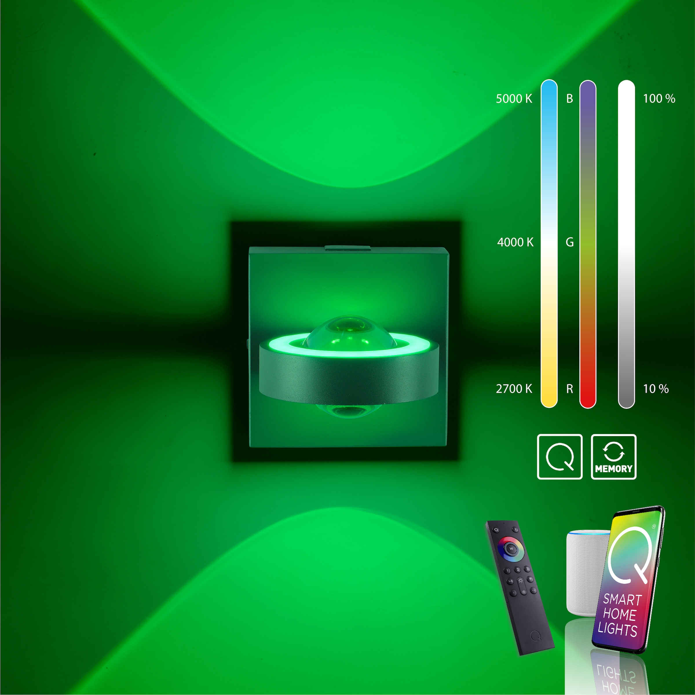 Neuhaus Q SMART HOME LIGHTS LED Wandleuchte »Q-MIA« LED-Board 1 Stk. warmweiß - kaltweiß