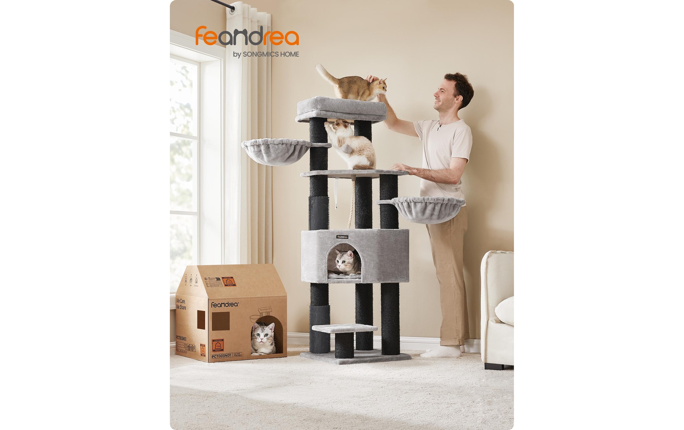 FEANDREA Kratzbaum »für grosse Katzen 160 cm« 160 cm hoch