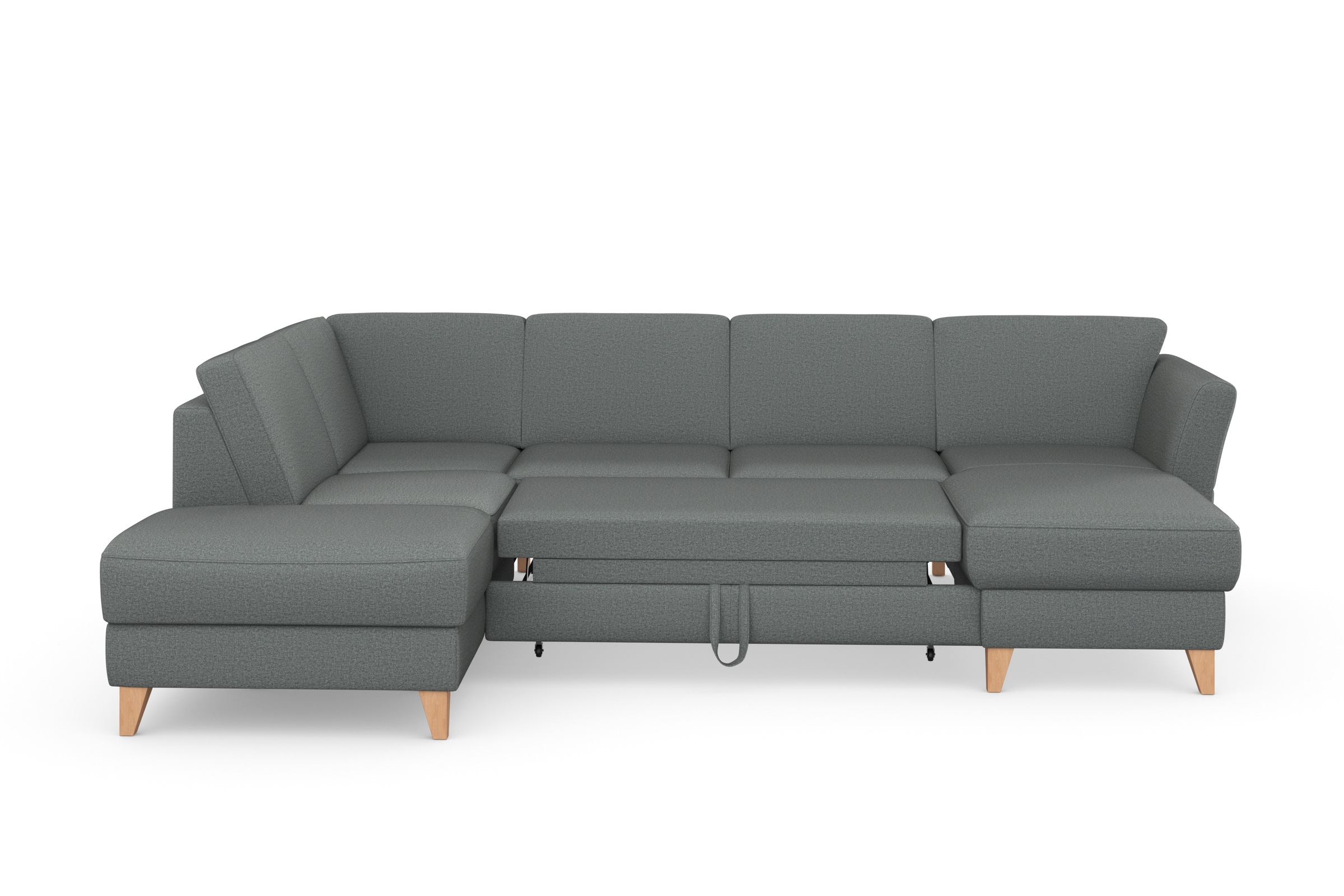 sit&more Wohnlandschaft »Visby U-Form«, wahlweise mit Bettfunktion und Stauraum, frei im Raum stellbar