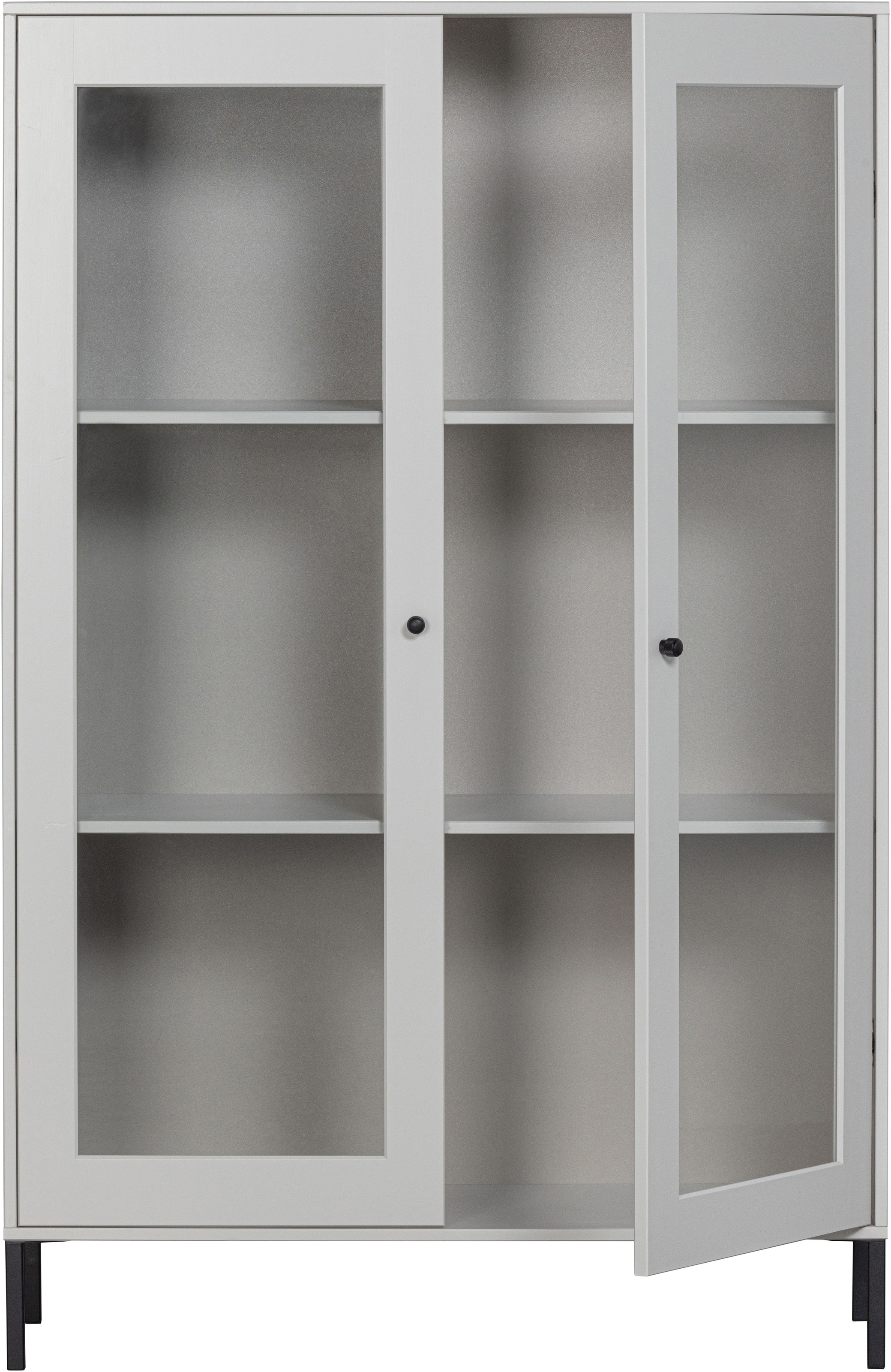 WOOOD Vitrine »Xam FSC®-Kiefernholz geschliffen mit offenen Fächern 100x40x155 cm« Sichtbare Maserung, Tragkraft 15 kg pro Boden, einfach zu montieren