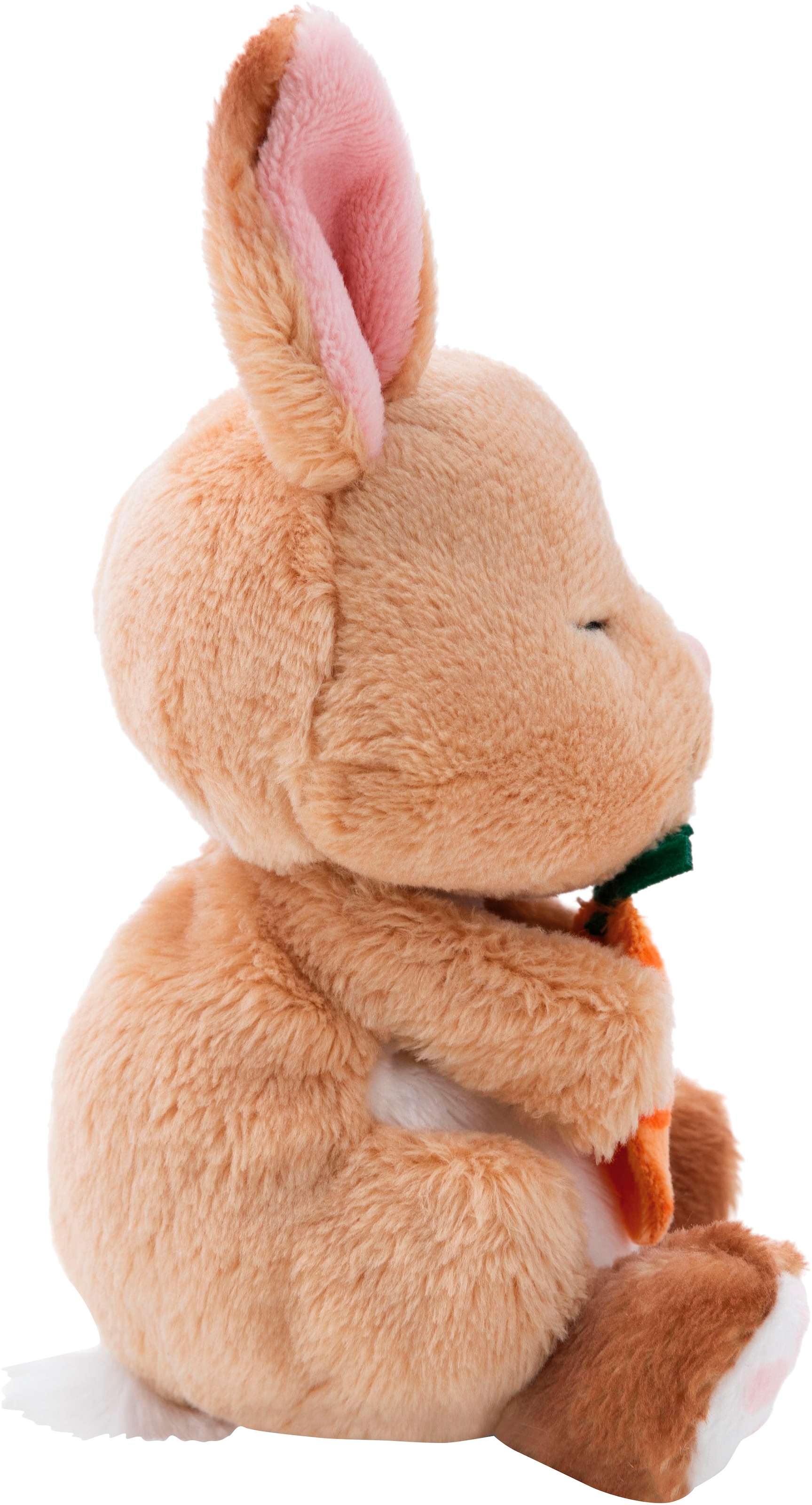 Nici Kuscheltier »Sleeping Pets GREEN, Hase mit Karotte 12 cm peach«, schlafend im Körbchen