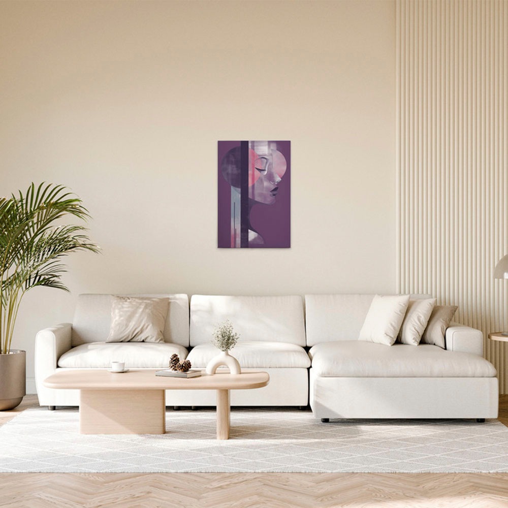 A.S. Création Leinwandbild "Metropolis Plum - Wandbild Violett Blau Keilrah günstig online kaufen