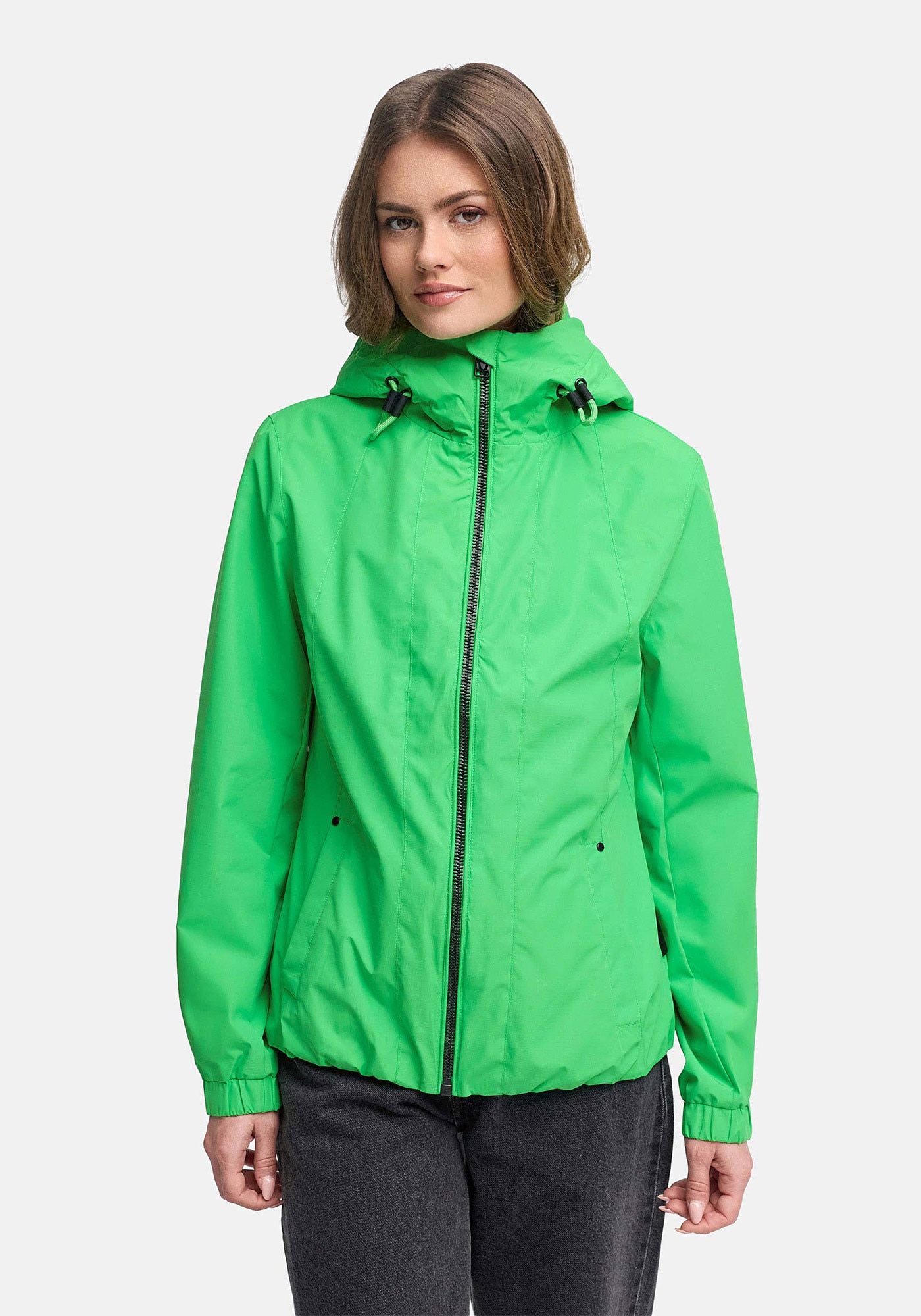 Marikoo Outdoorjacke »Yoshikoo« Sportliche Funktionsjacke mit Kapuze und hochschließendem Kragen