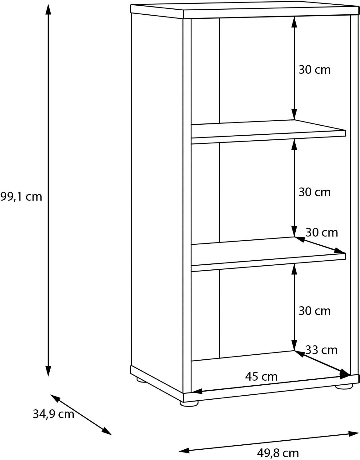 FORTE Mehrzweckschrank »Alice Springs Mehrzweckschrank, verschiedene Ausführungen, Grifflos« Grifflos, Push to Open