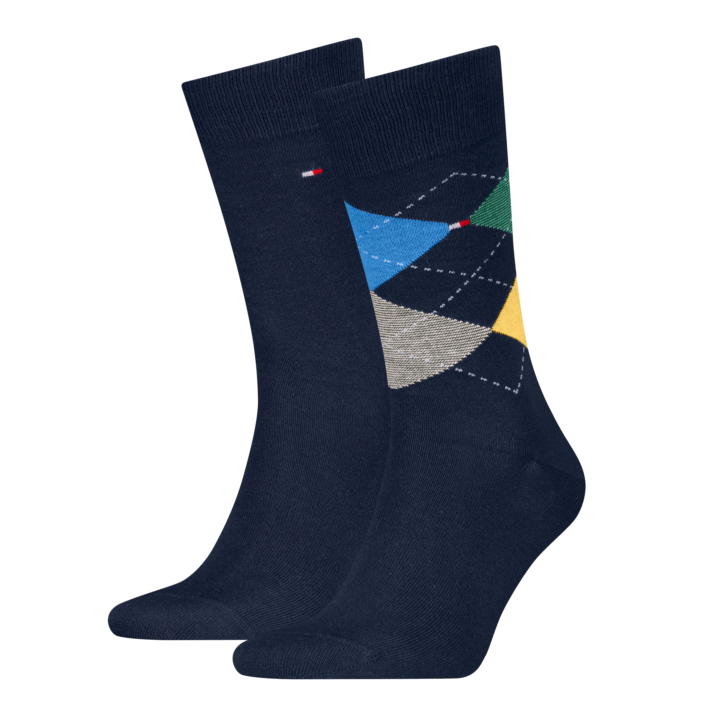 Tommy Hilfiger Socken "TH MEN SOCK CHECK 2P", (2 Paar), mit klassischem Argyle-Design