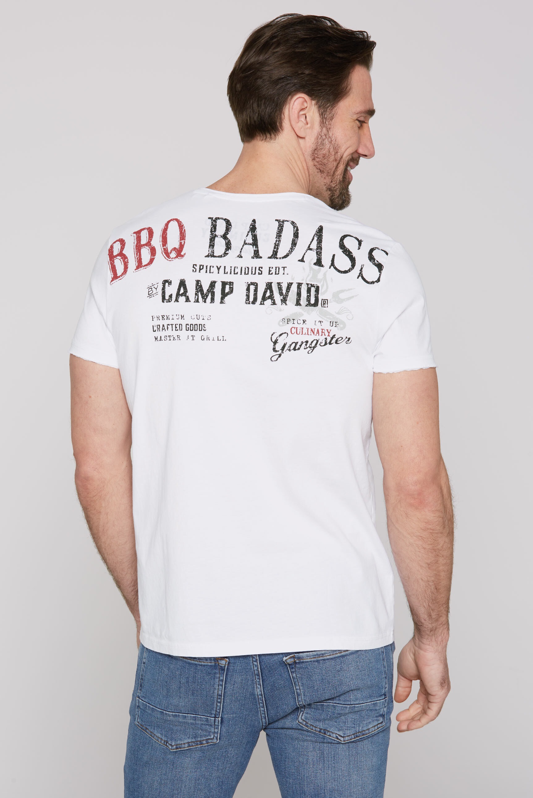 CAMP DAVID V-Shirt, mit Brusttasche