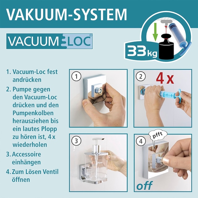 WENKO Duschablage »Vacuum-Loc Quadro«, 1 Etage auf Rechnung | BAUR