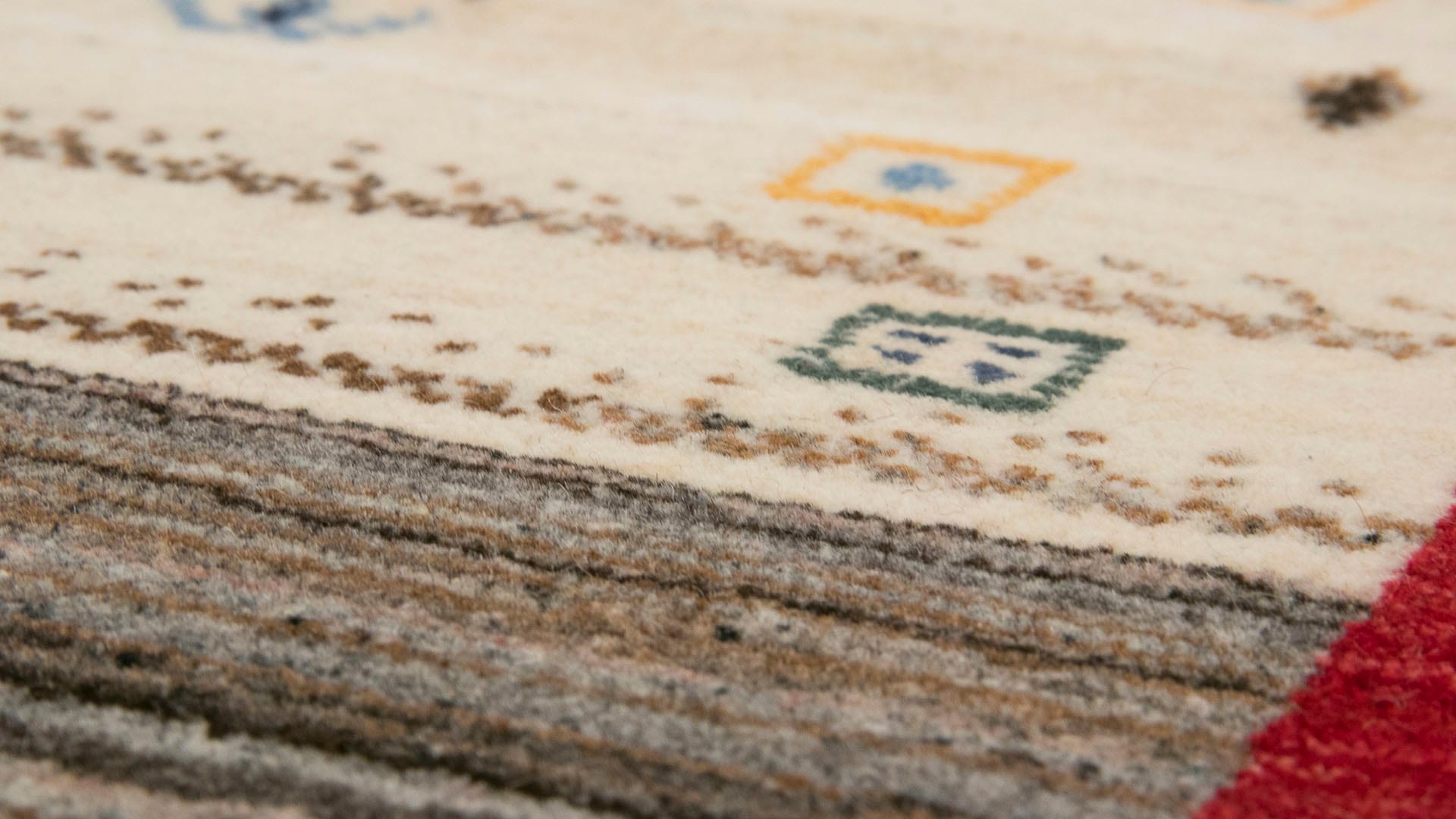 carpetfine Wollteppich »Gabbeh Sofia,  auch als Läufer«, rechteckig, 15 mm Höhe, reine Wolle, handgearbeitet, weicher natürlicher Flor, Wohnzimmer