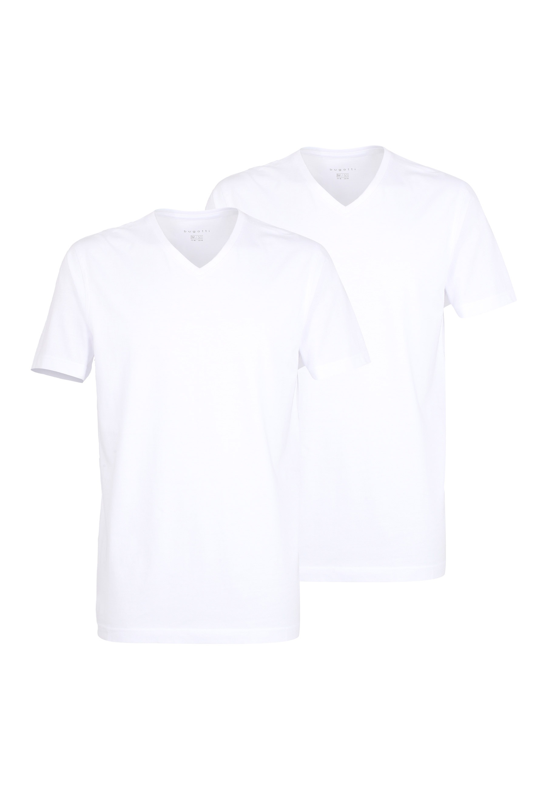 Thumbnail - bugatti T-Shirt "Bari" 2er Pack, V-Ausschnitt, Kurzarm, basic, Baumwolle, weich, atmungsaktiv