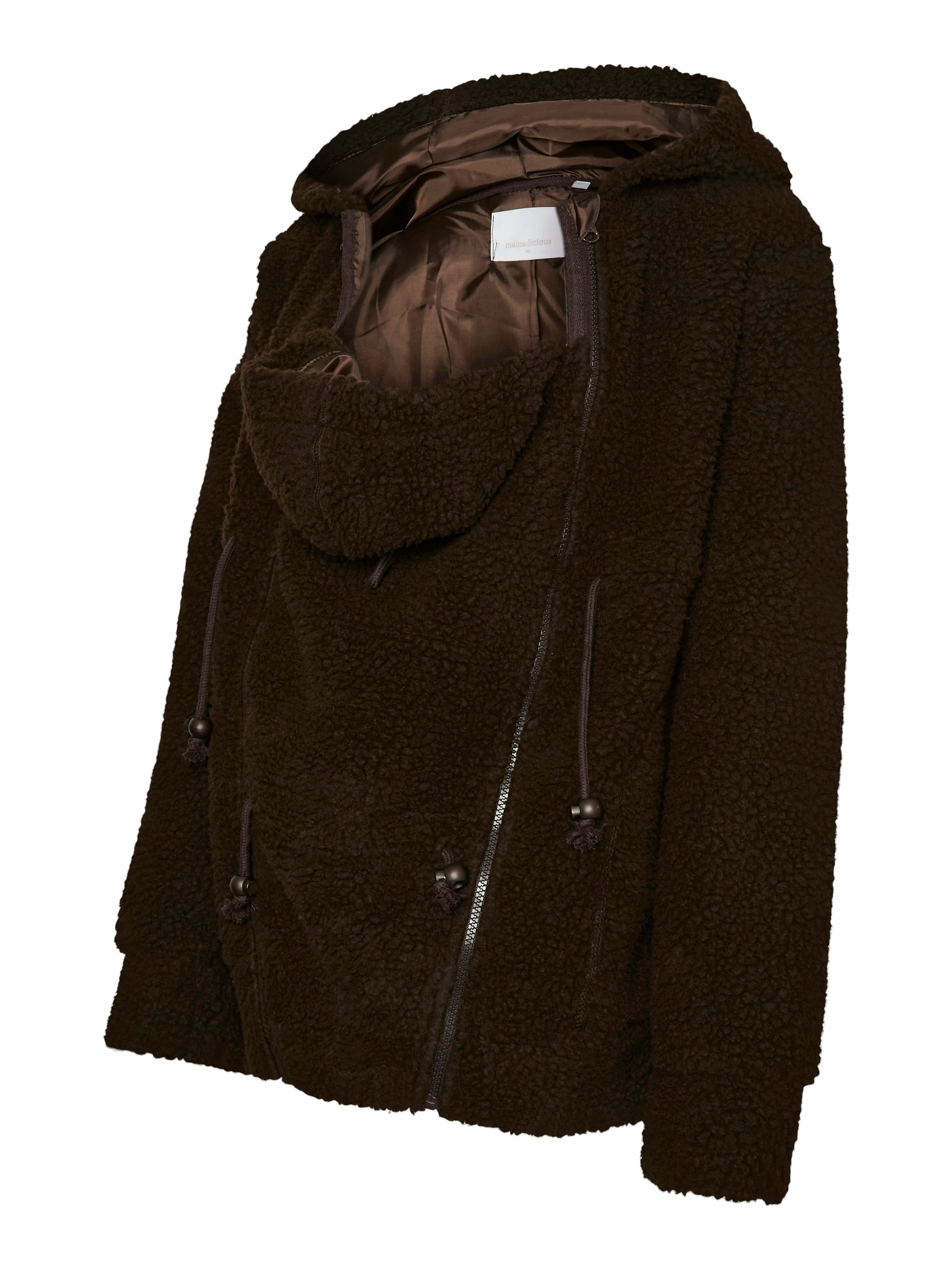 Mamalicious Kapuzenplüschjacke »MLRACHEL  3IN1 TEDDY JACKET NOOS« mit Kapuze Kunstfaser, regular fit